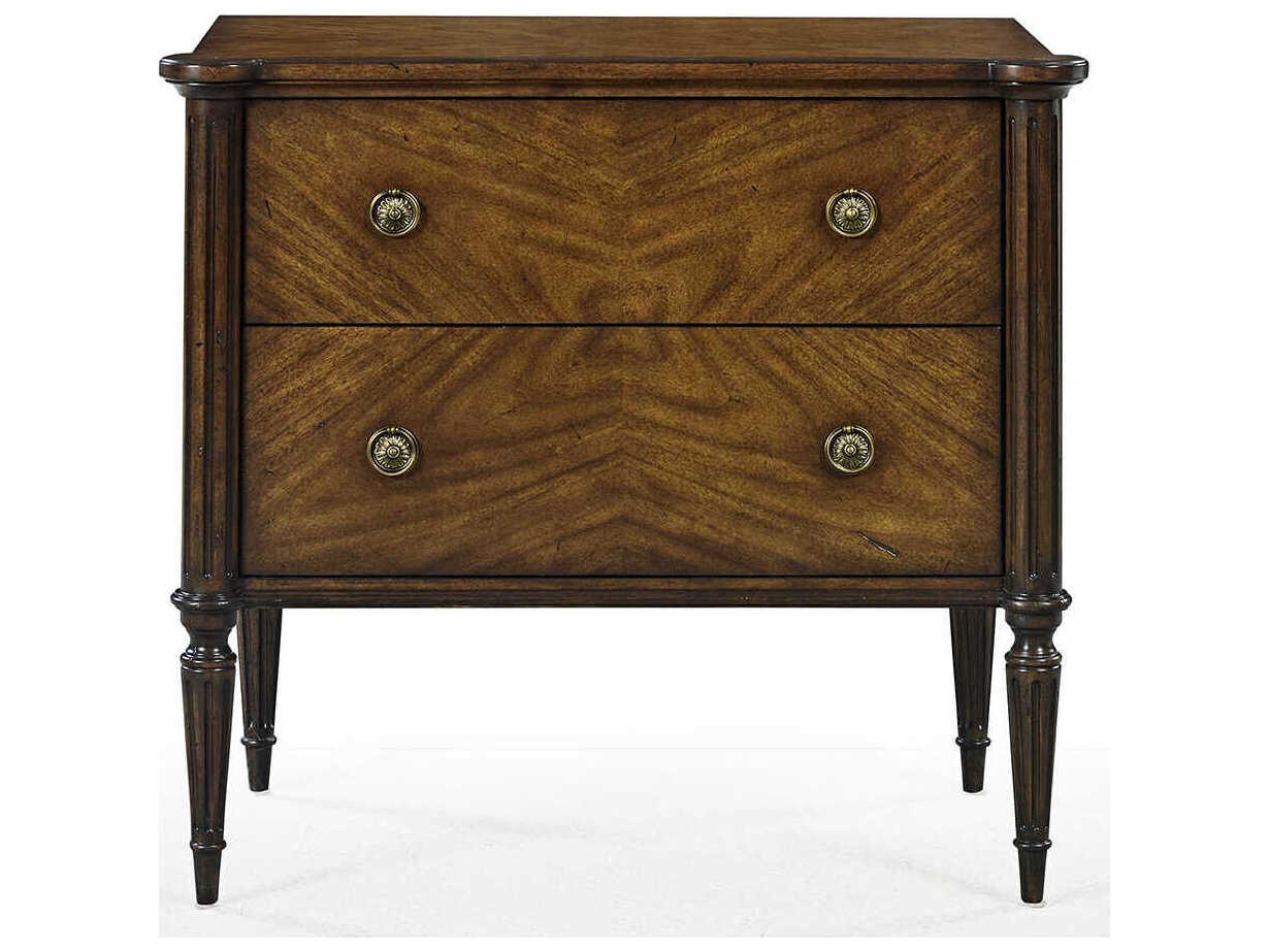 Oliver Home Fairfield 2-Drawers Brown Nightstand