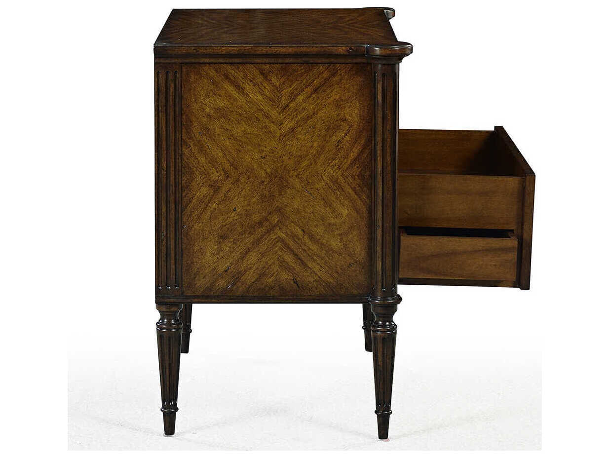 Oliver Home Fairfield 2-Drawers Brown Nightstand