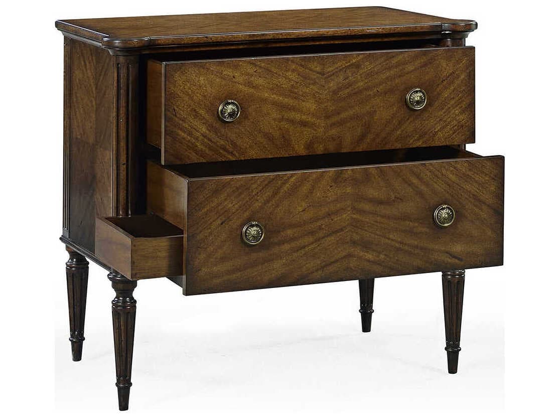 Oliver Home Fairfield 2-Drawers Brown Nightstand