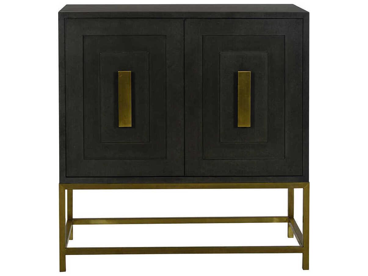 Oliver Home Starward Acacia Wood Charcoal Display Cabinet