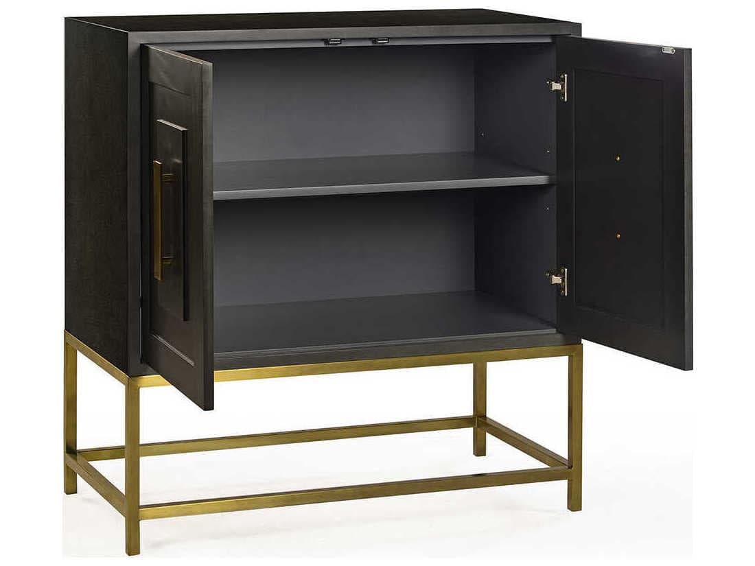 Oliver Home Starward Acacia Wood Charcoal Display Cabinet