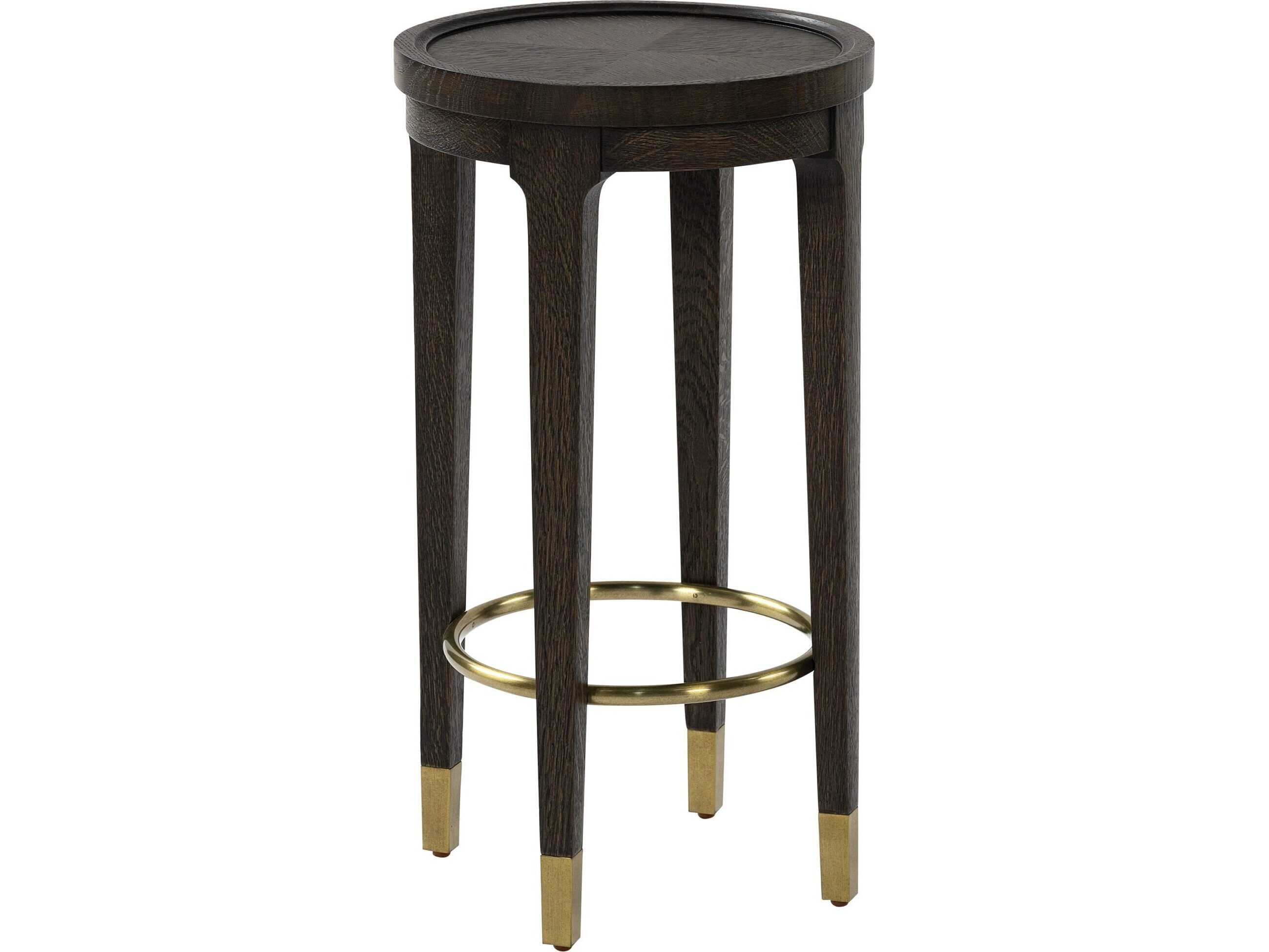 Oliver Home Bellaire Round Wood Cocoa End Table