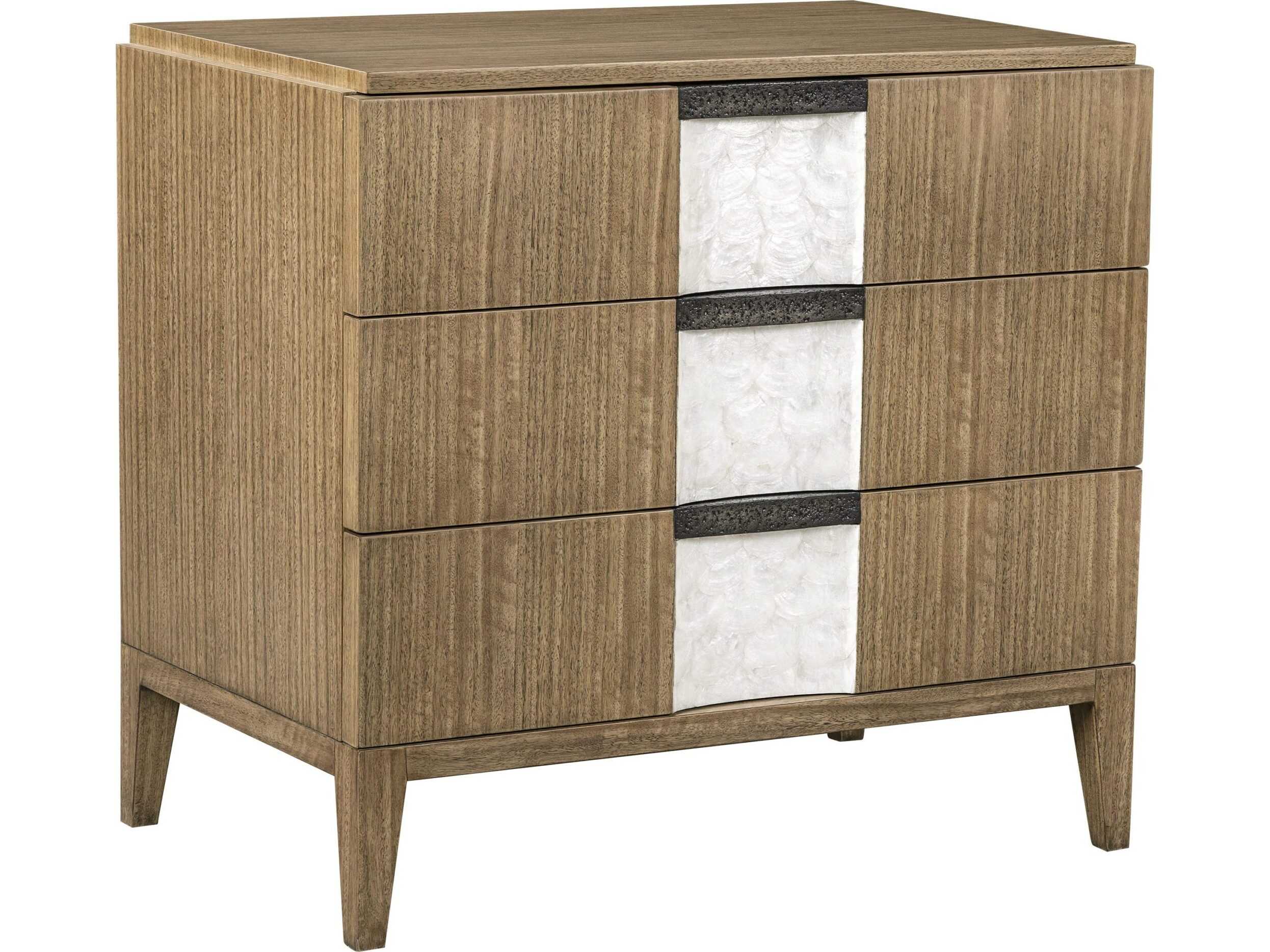 Oliver Home Aberdeen 3-Drawers Brown Nightstand