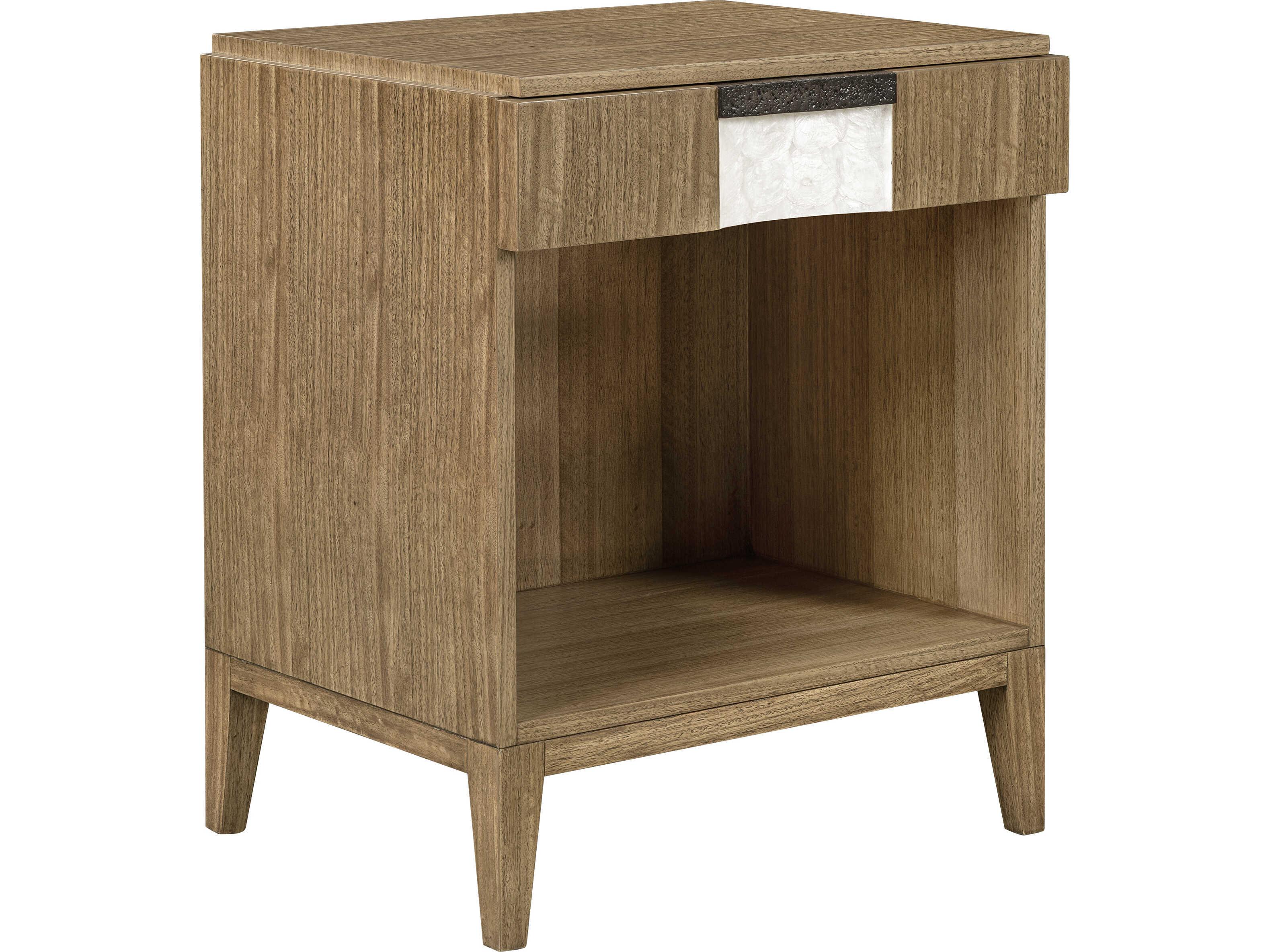 Oliver Home Aberdeen 1-Drawer Brown Nightstand