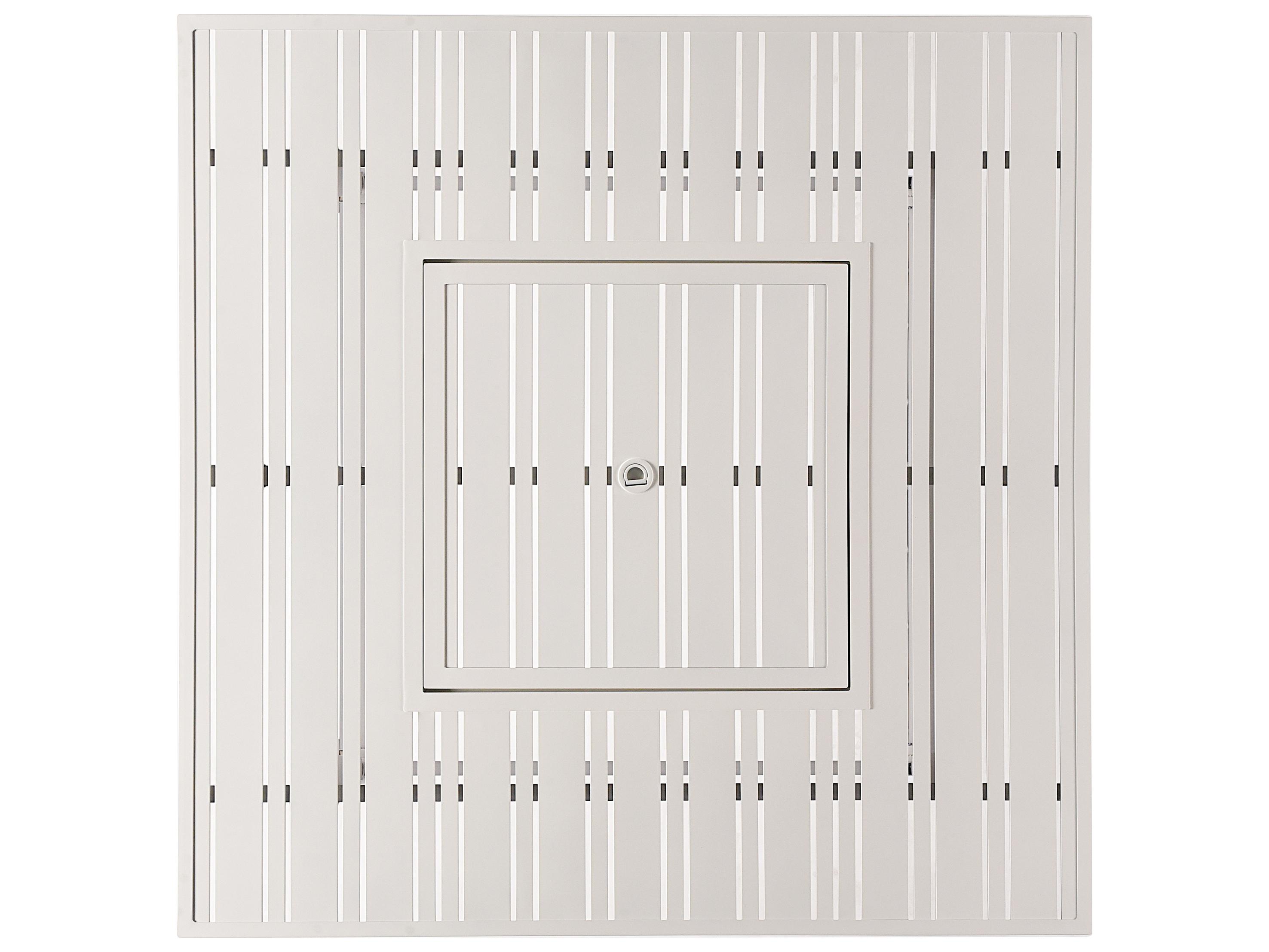 Oakland Living Square Aluminum Propane Outdoor Fire Pit Table with Glass Beads