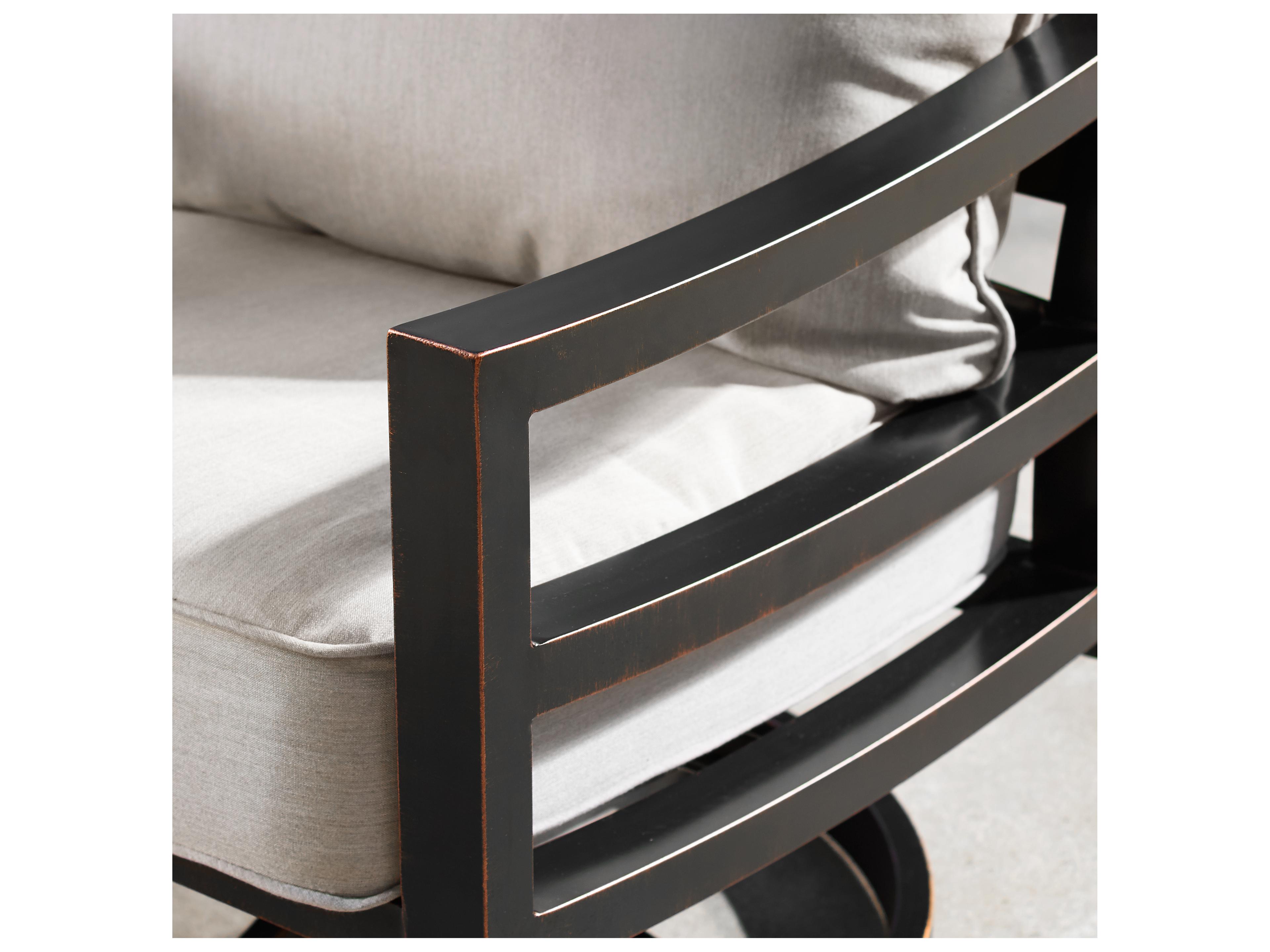 Oakland Living Aluminum 44'' Round Fire Pit Table Set