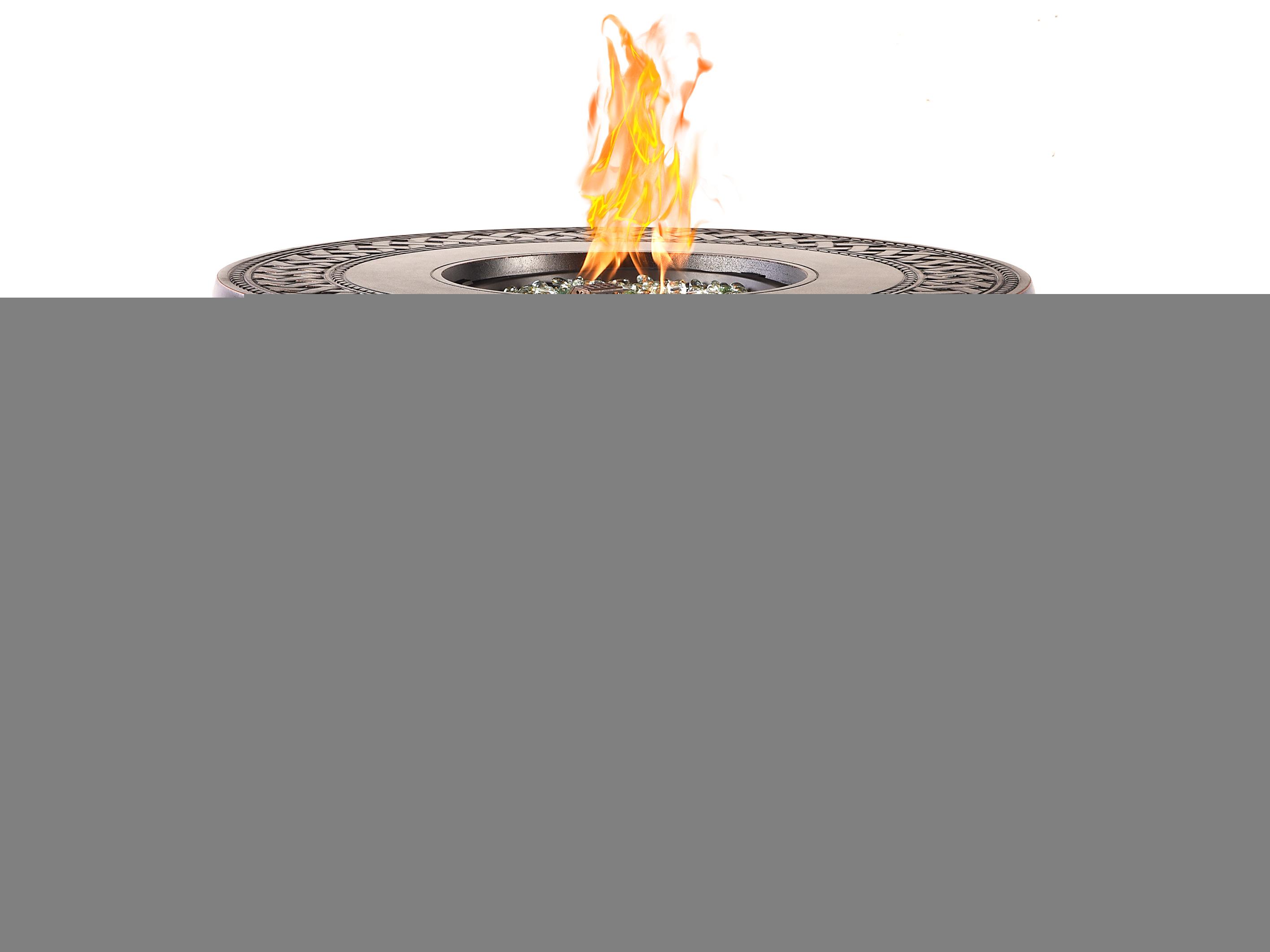 Oakland Living Aluminum 34'' Round Fire Pit Table Set