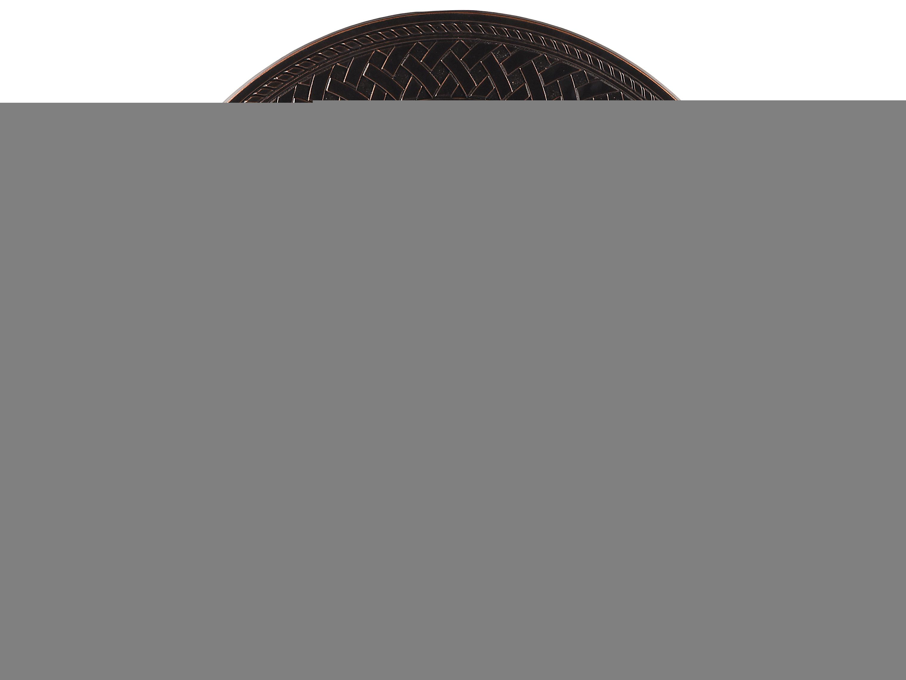 Oakland Living Aluminum 34'' Round Fire Pit Table Set