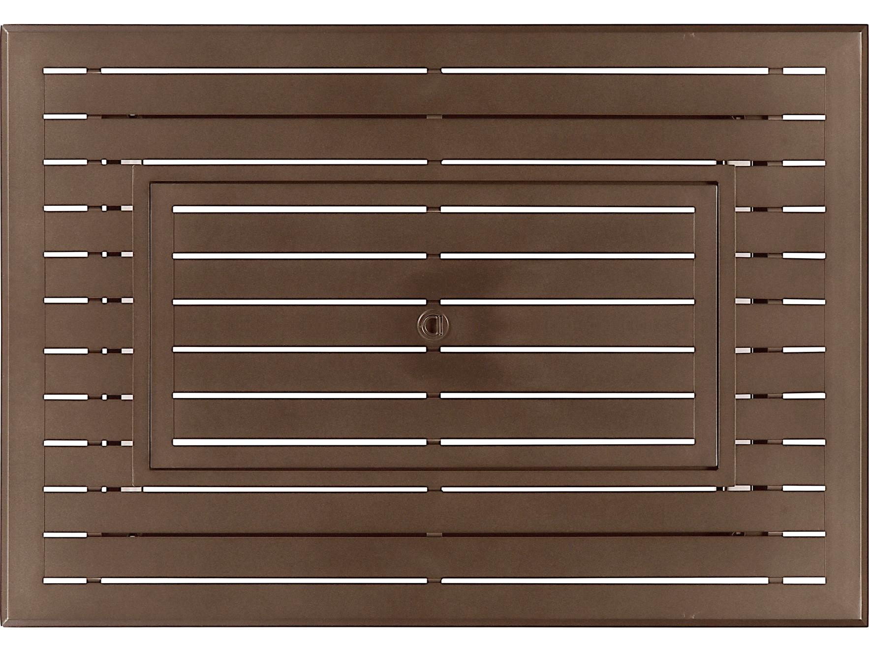 Oakland Living Rectangular Aluminum Propane Patio Fire Pit Table