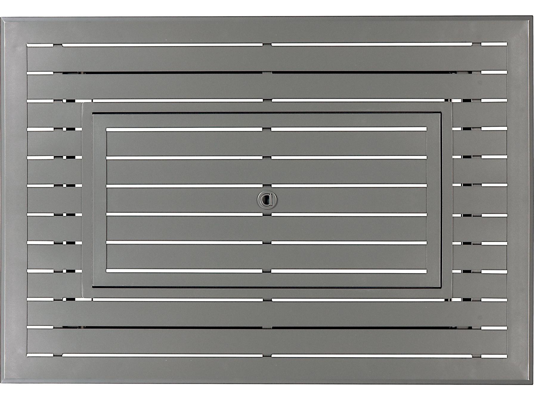 Oakland Living Rectangular Aluminum Propane Outdoor Fire Pit Table