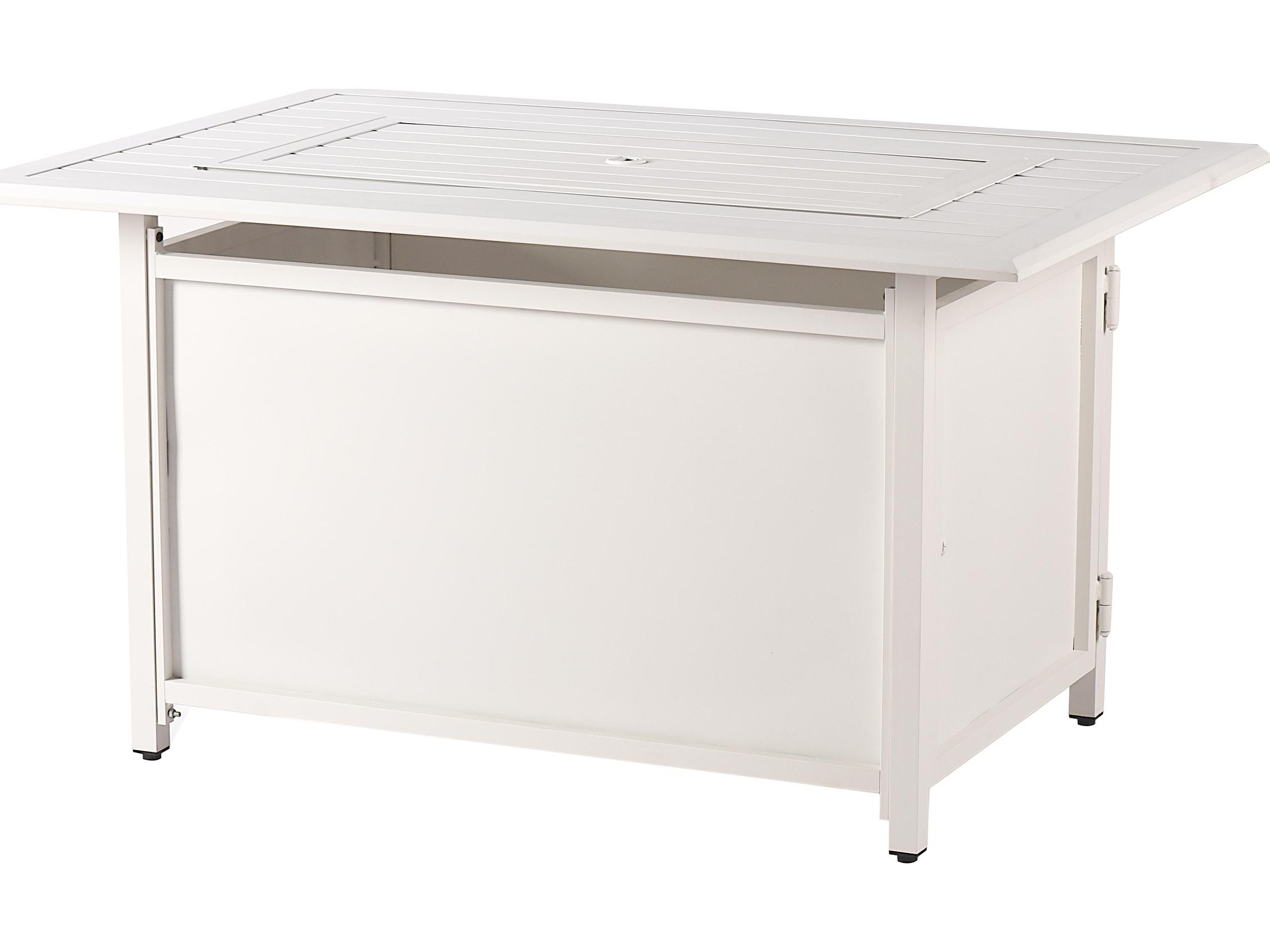 Oakland Living Rectangular Aluminum Propane Outdoor Patio Fire Pit Table