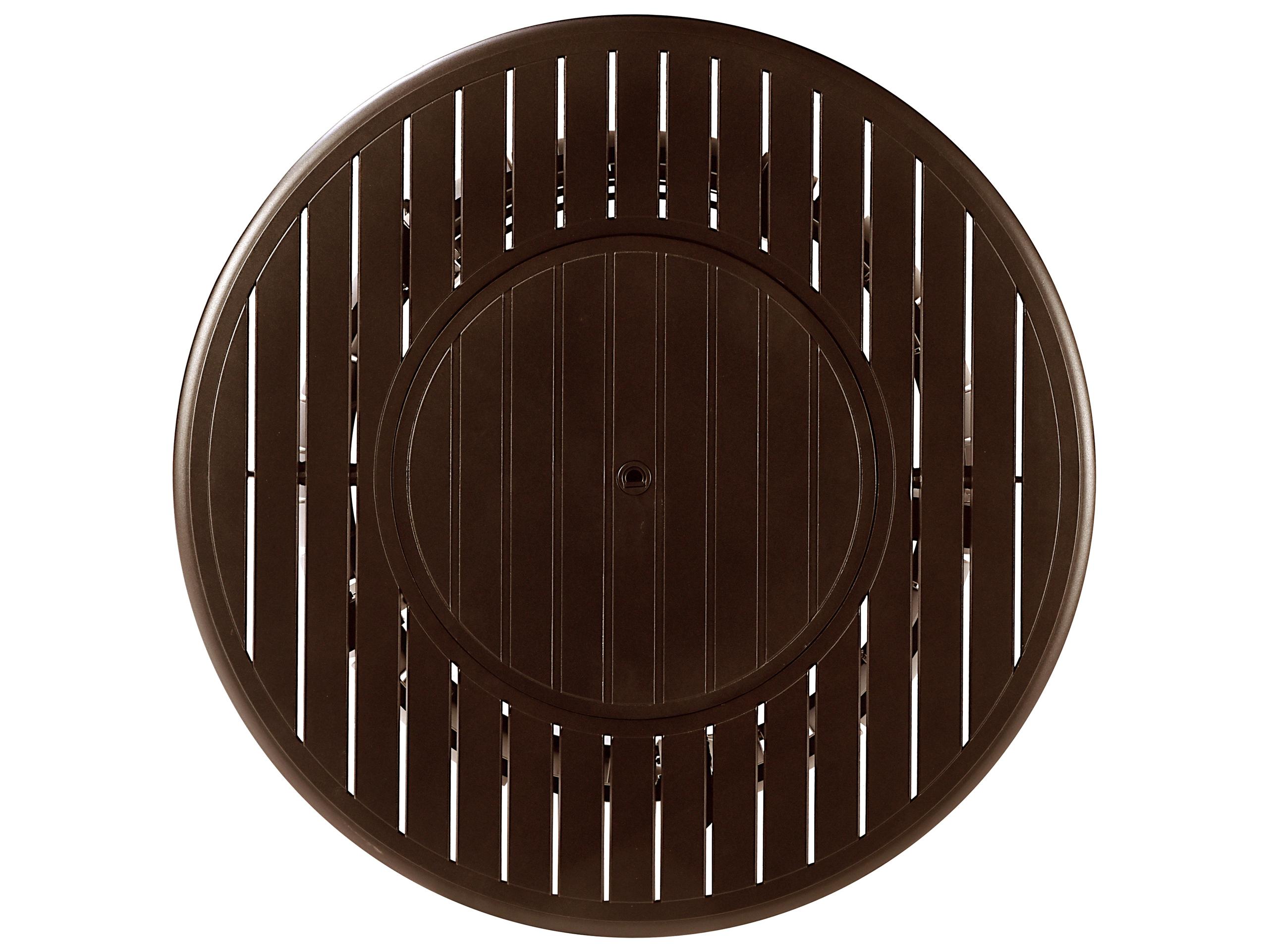 Oakland Living Round Aluminum Propane Outdoor Fire Pit Table with Glass Beads