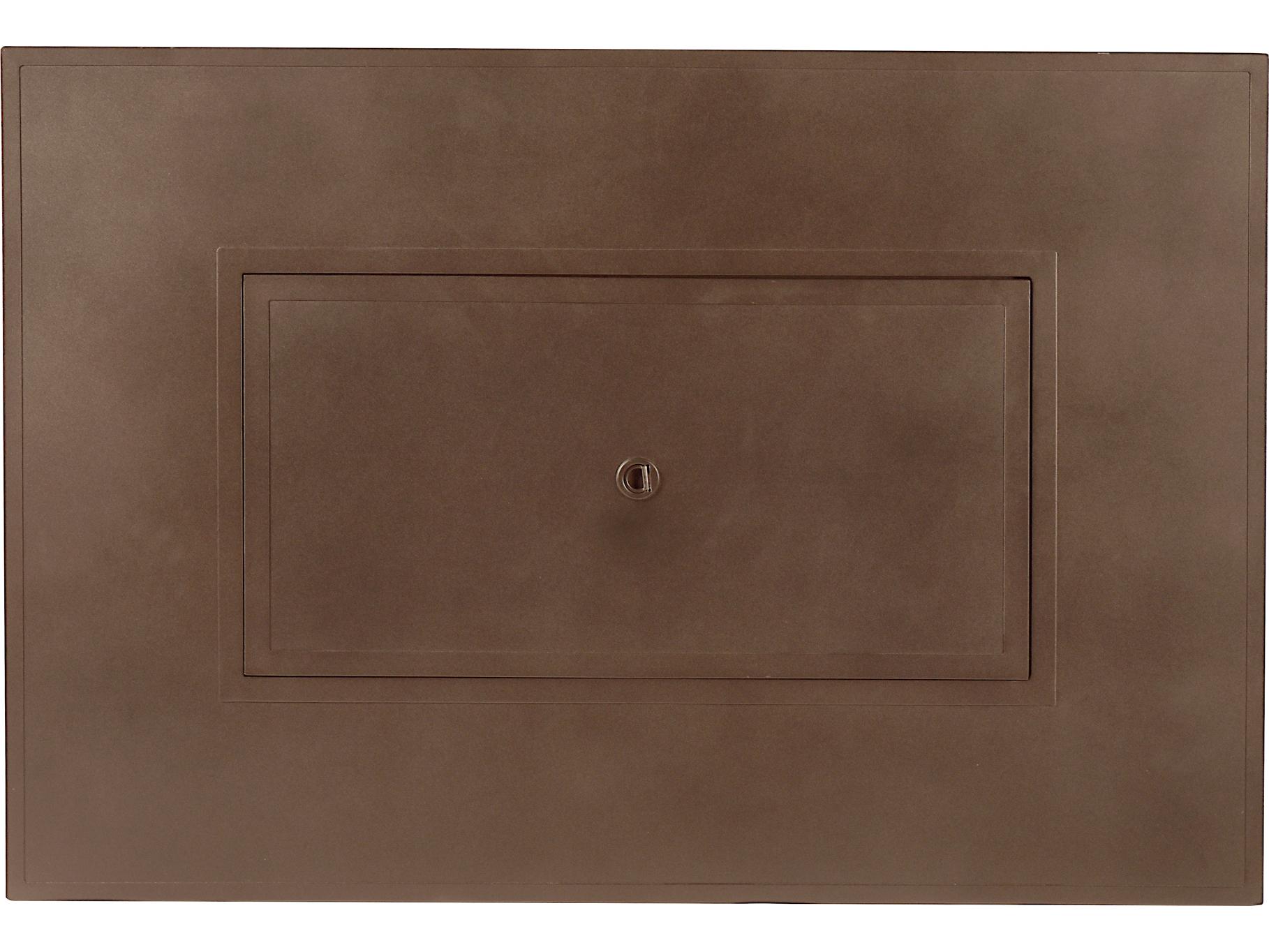 Oakland Living Rectangular Aluminum Propane Outdoor Patio Fire Pit Table