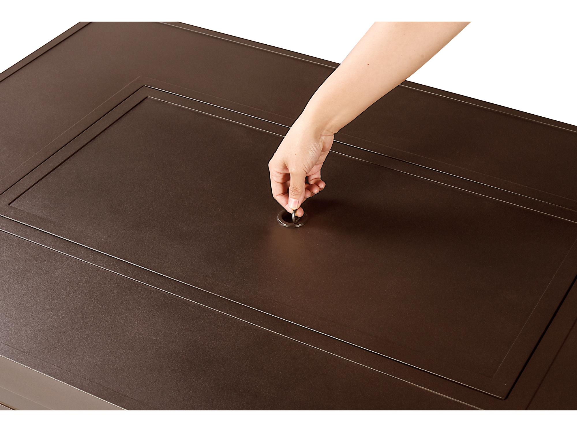 Oakland Living Rectangular Aluminum Propane Outdoor Patio Fire Pit Table