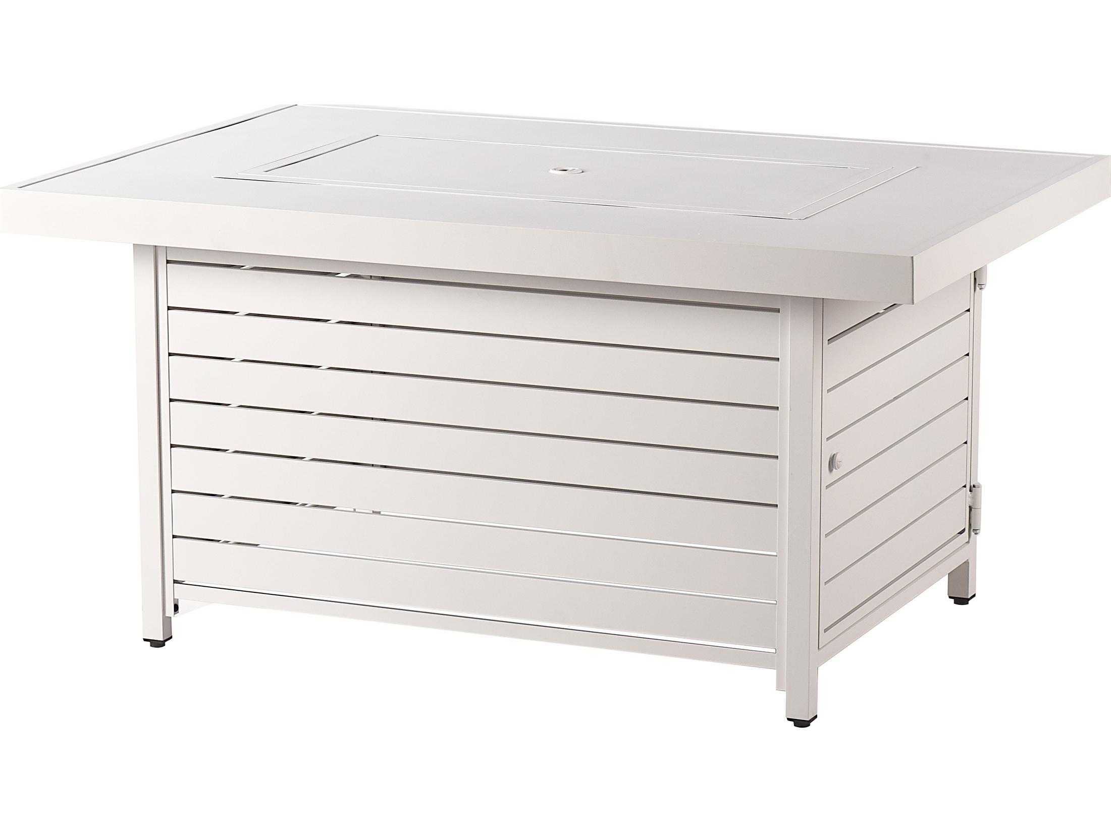 Oakland Living Rectangular Aluminum Propane Outdoor Fire Pit Table