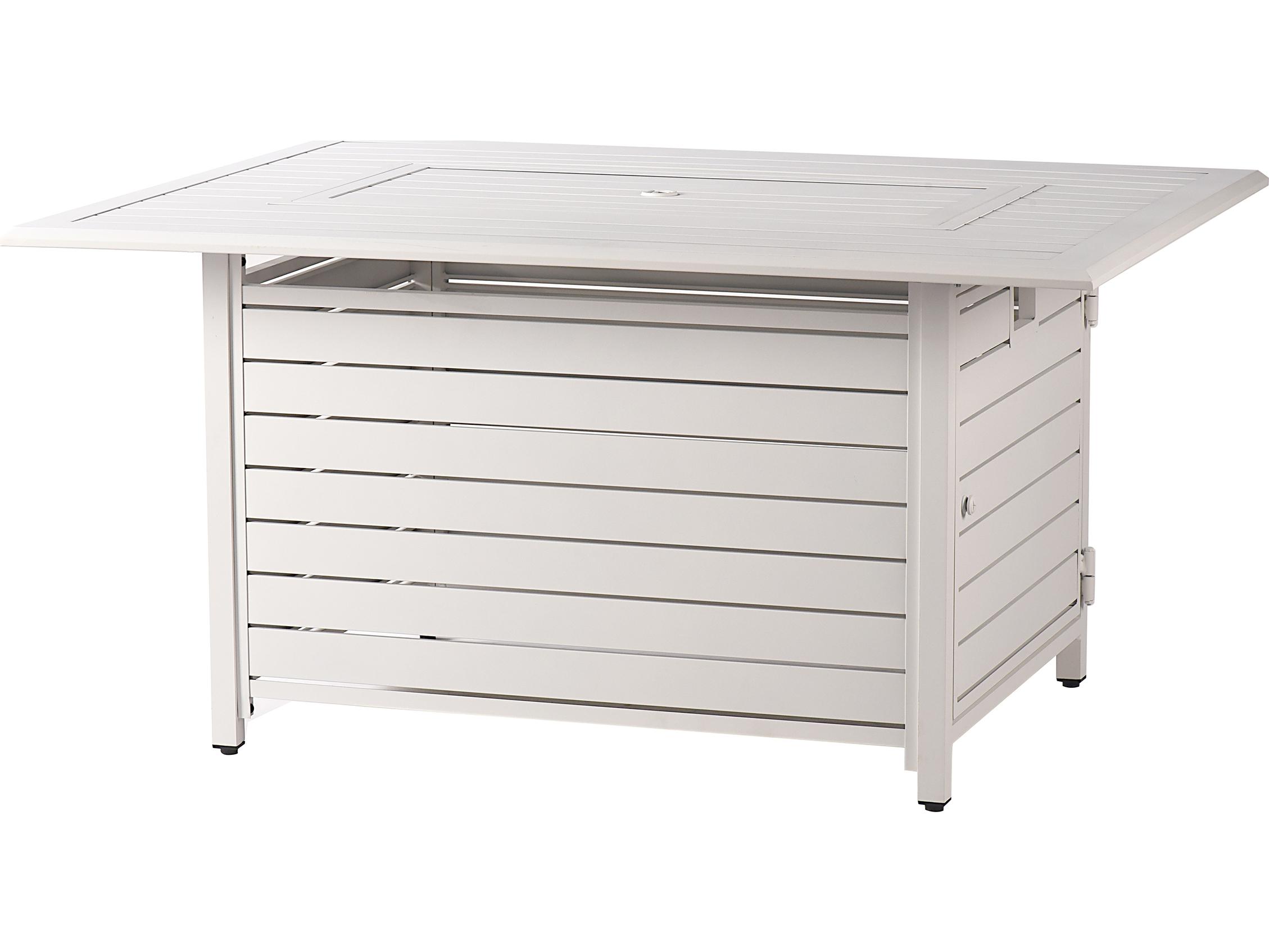 Oakland Living Rectangular Aluminum Propane Outdoor Patio Fire Pit Table