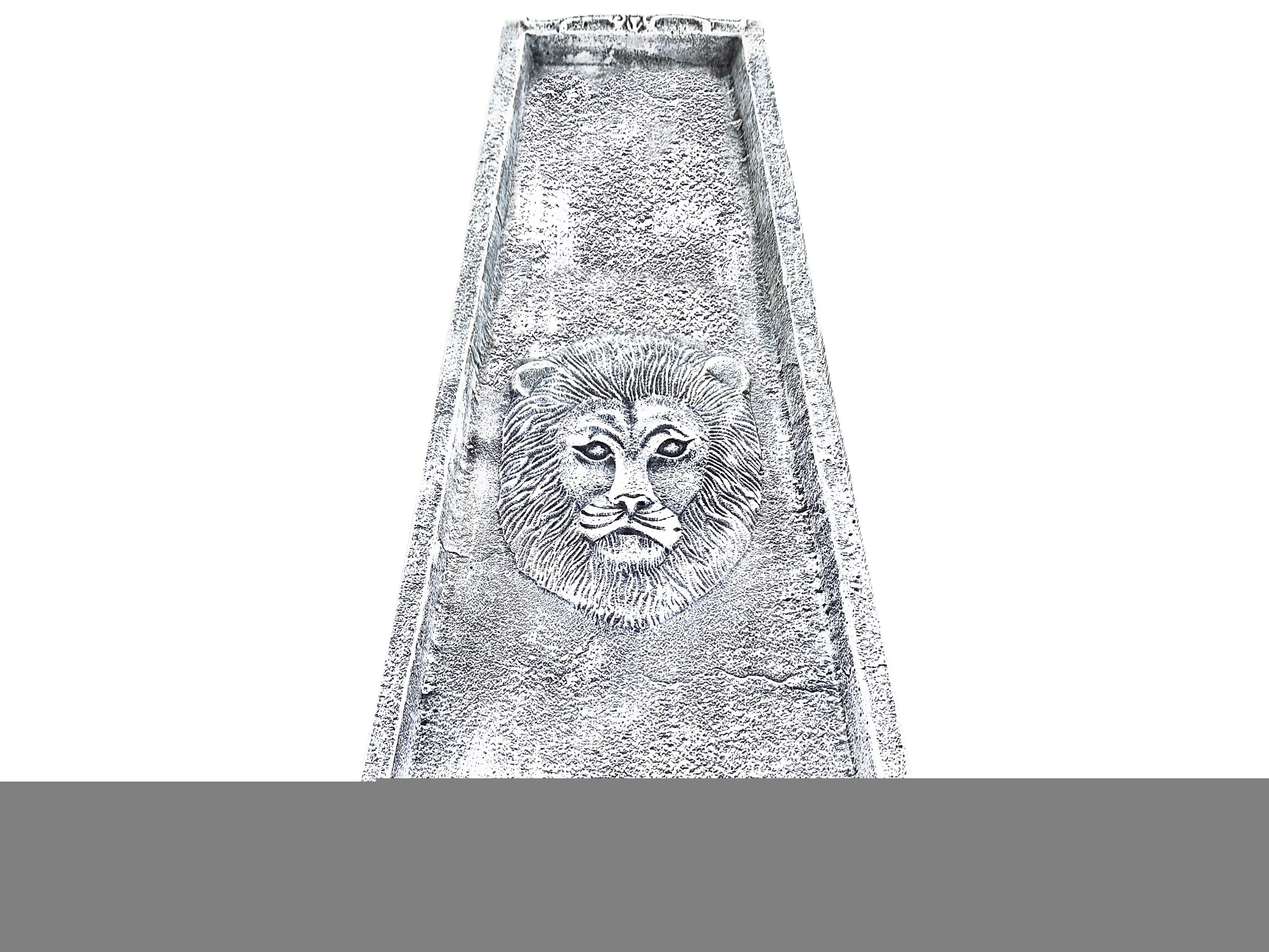 Oakland Living White Lion Cast Aluminum Downspout Gutter 24'' Splash Block