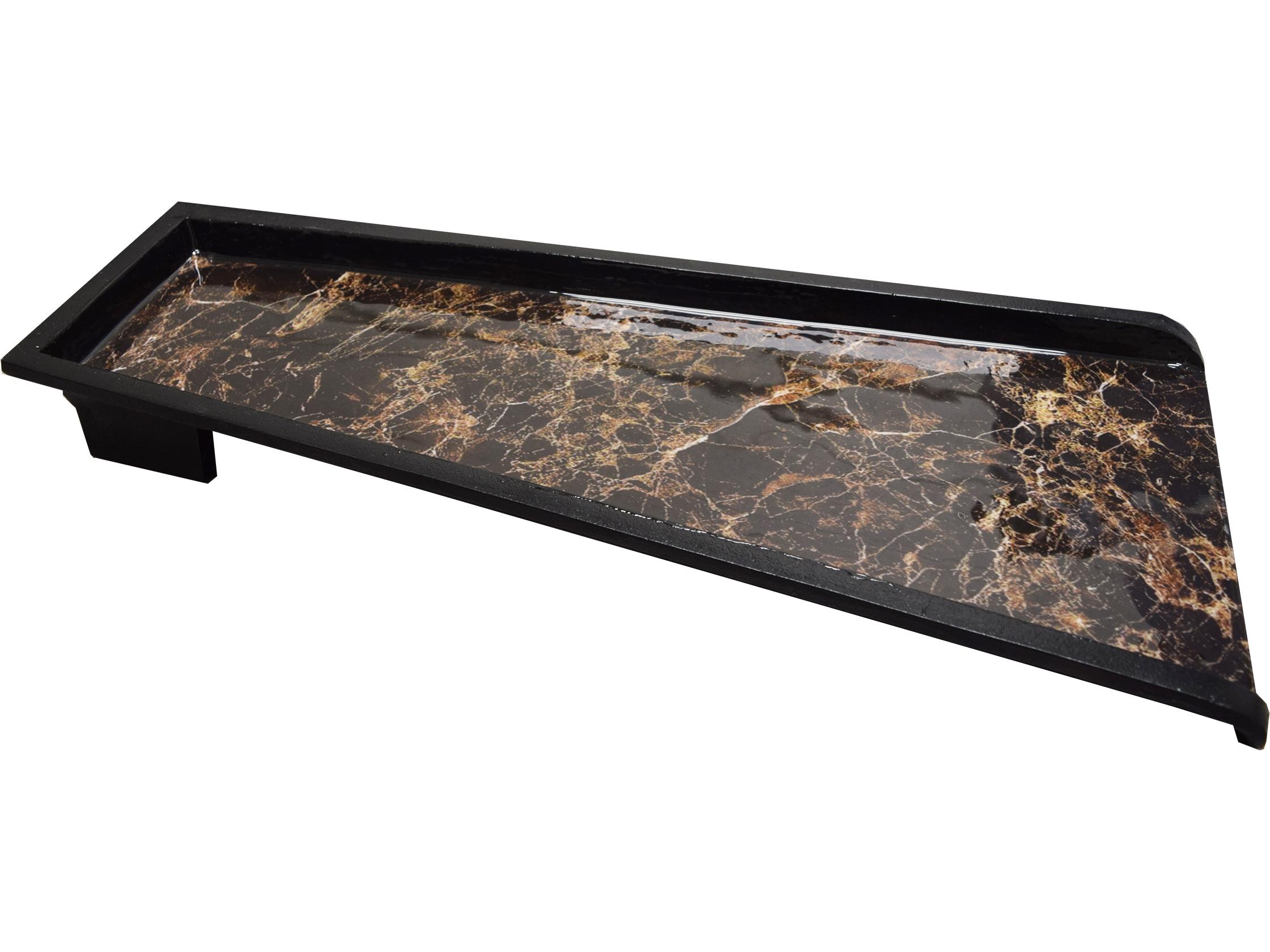 Oakland Living Brown Faux Marble Cast Aluminum Downspout Gutter 24'' Splash Block