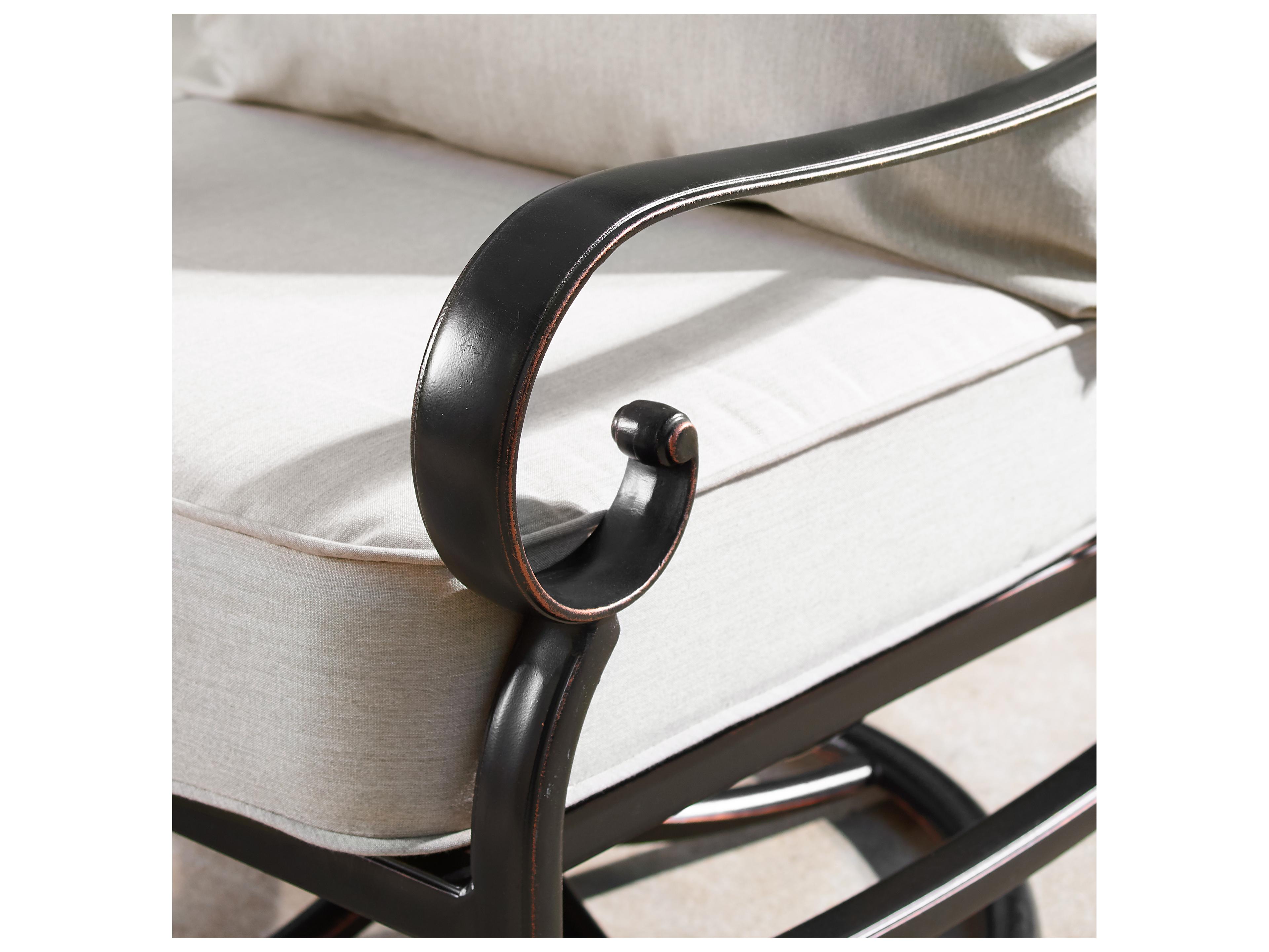 Oakland Living Aluminum 44'' Round Fire Pit Table Set