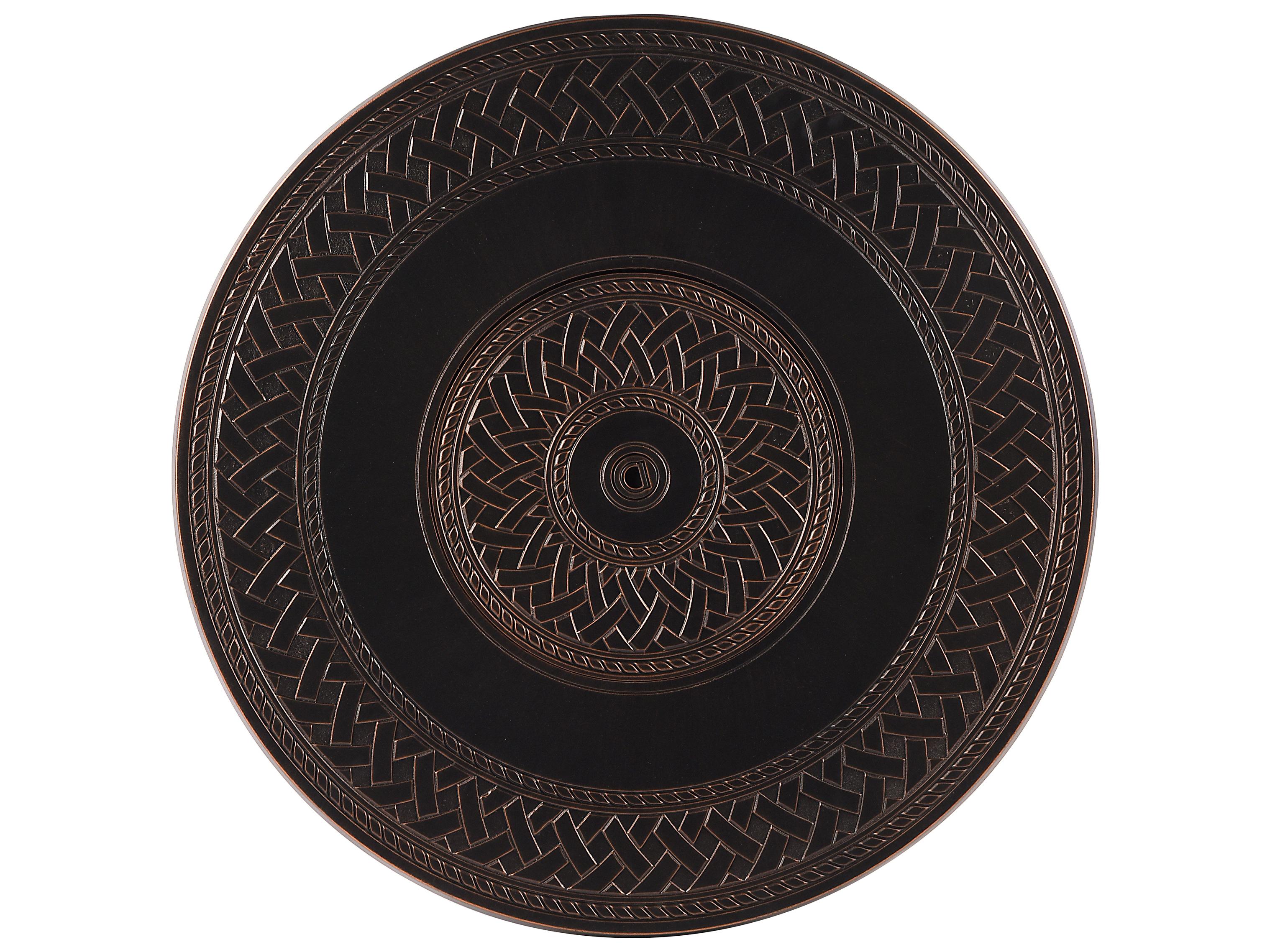 Oakland Living Aluminum 34'' Round Fire Pit Table Set