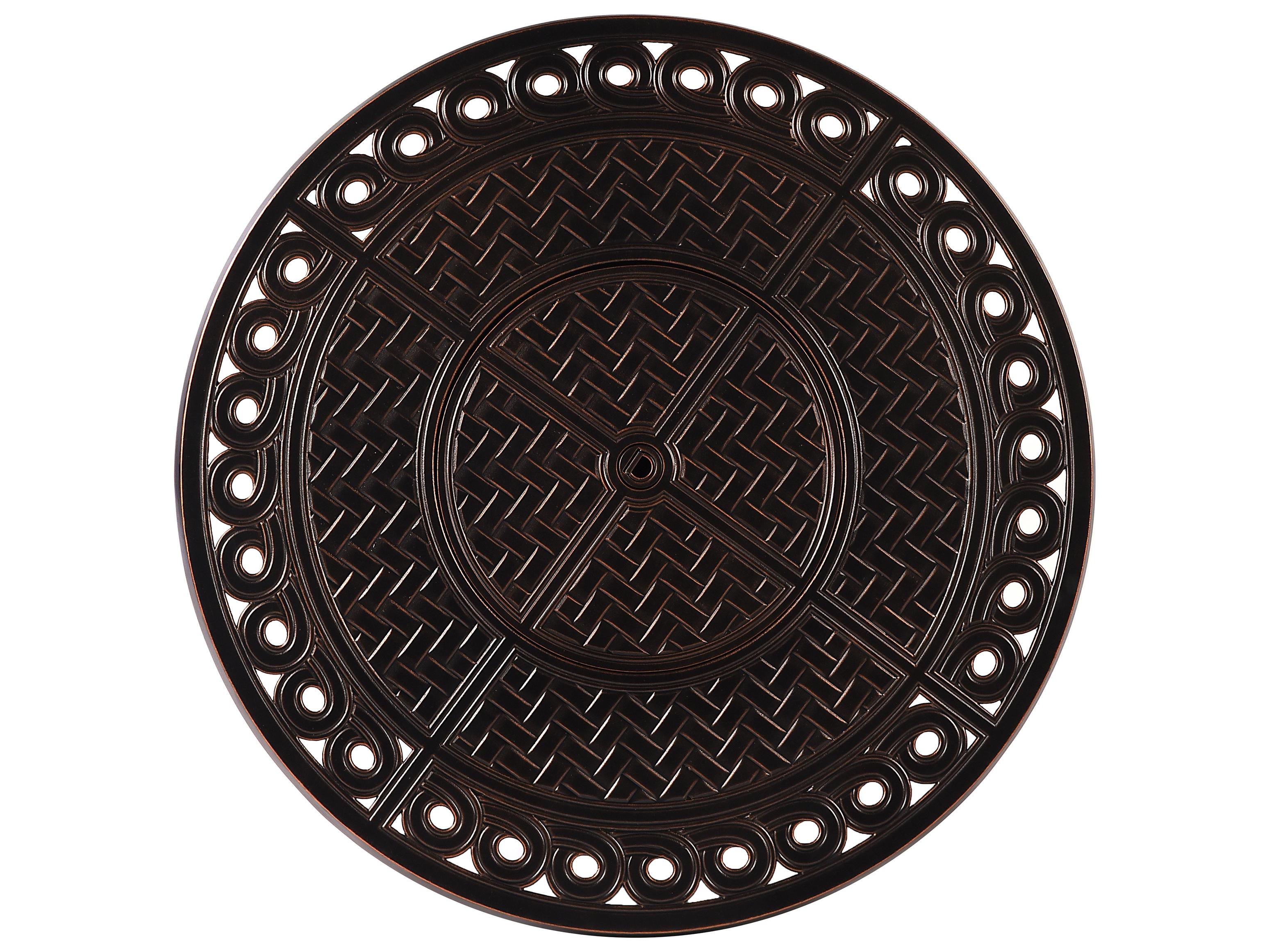 Oakland Living Aluminum 34'' Round Fire Pit Table Set