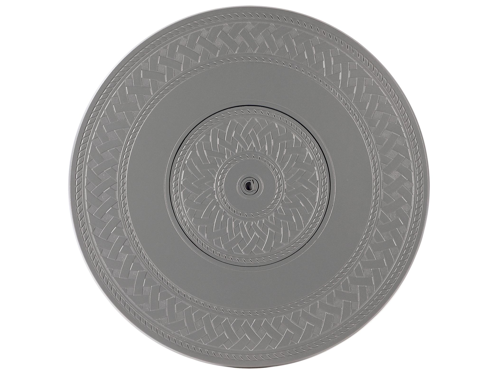 Oakland Living Round Aluminum Propane Outdoor Fire Pit Table with Glass Beads