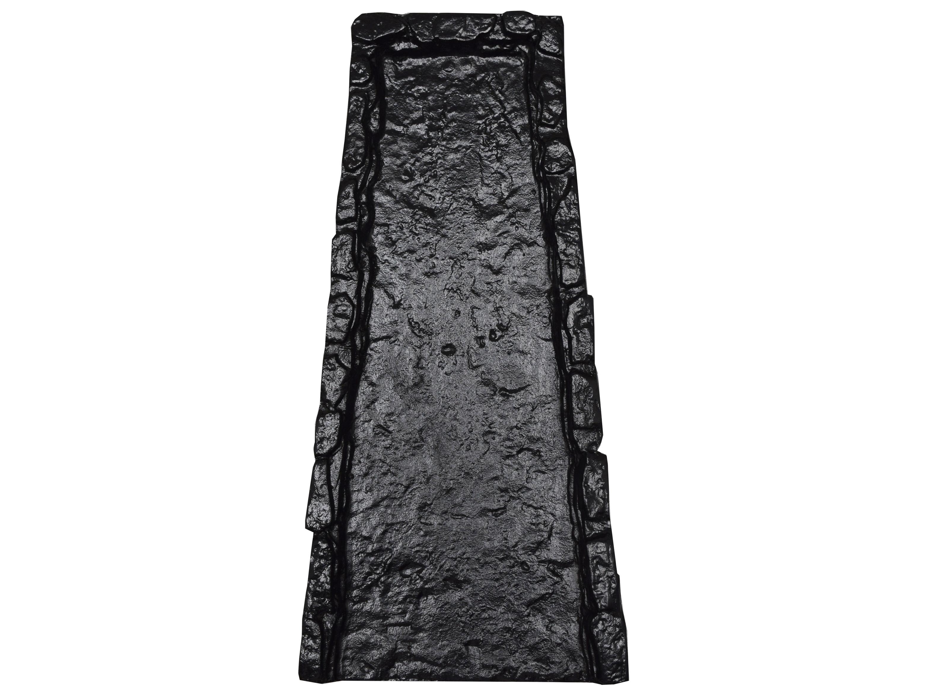 Oakland Living Black Slate Stone Rock Cast Aluminum Downspout Gutter 24'' Splash Block