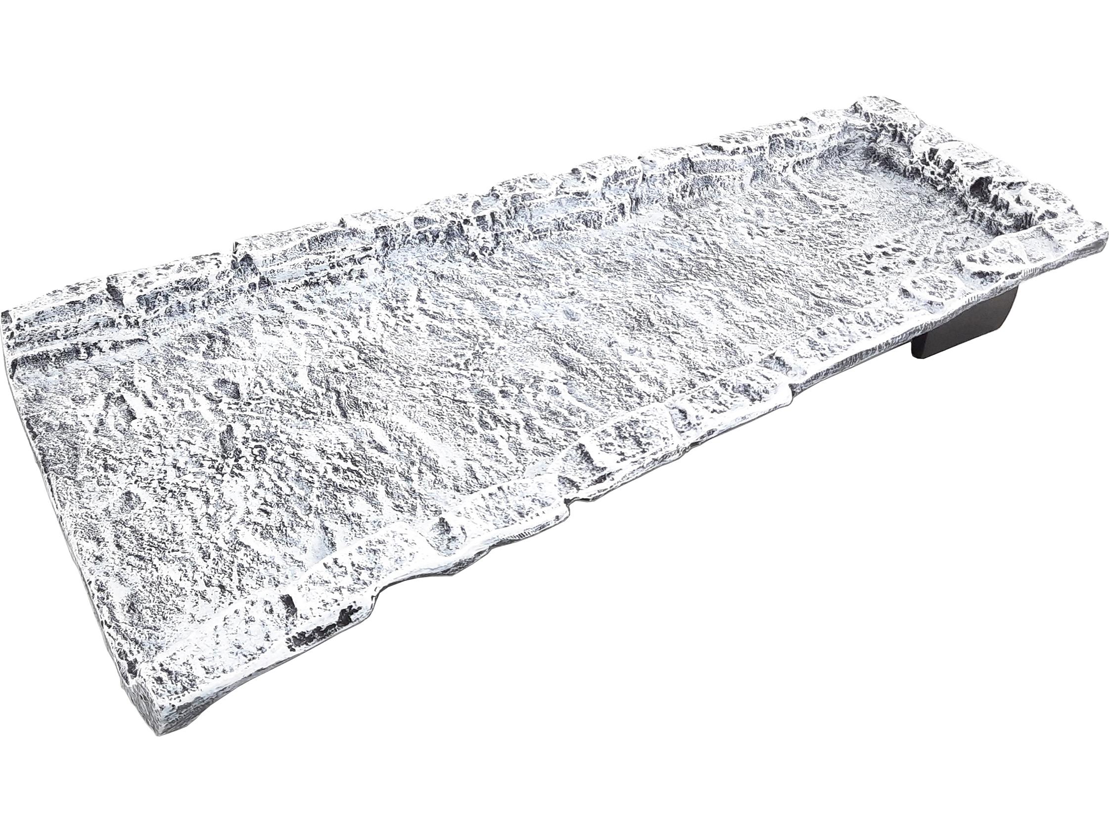 Oakland Living White Slate Stone Rock Cast Aluminum Downspout Gutter 24'' Splash Block