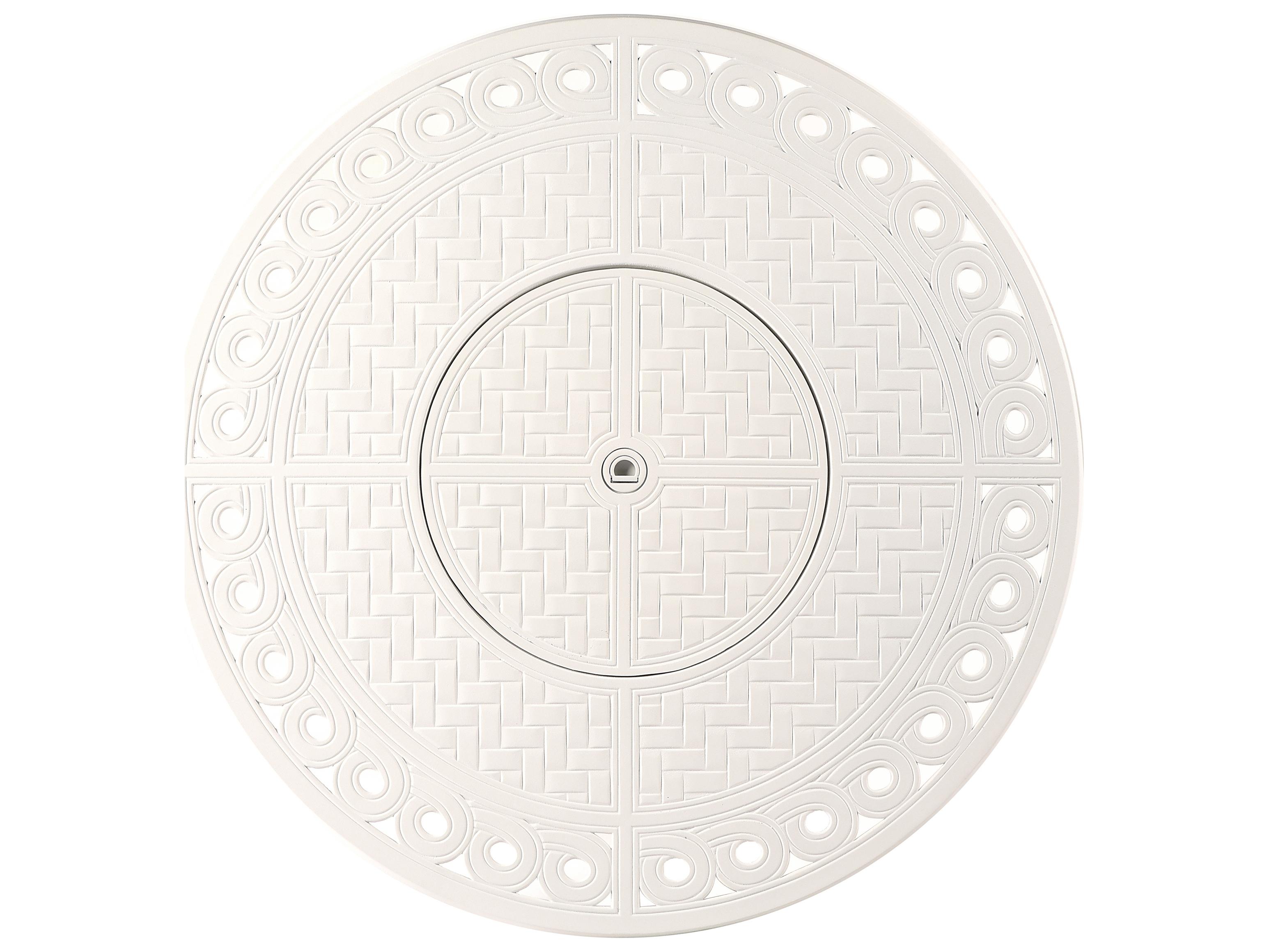 Oakland Living Round Aluminum Propane Patio Fire Pit Table with Glass Beads