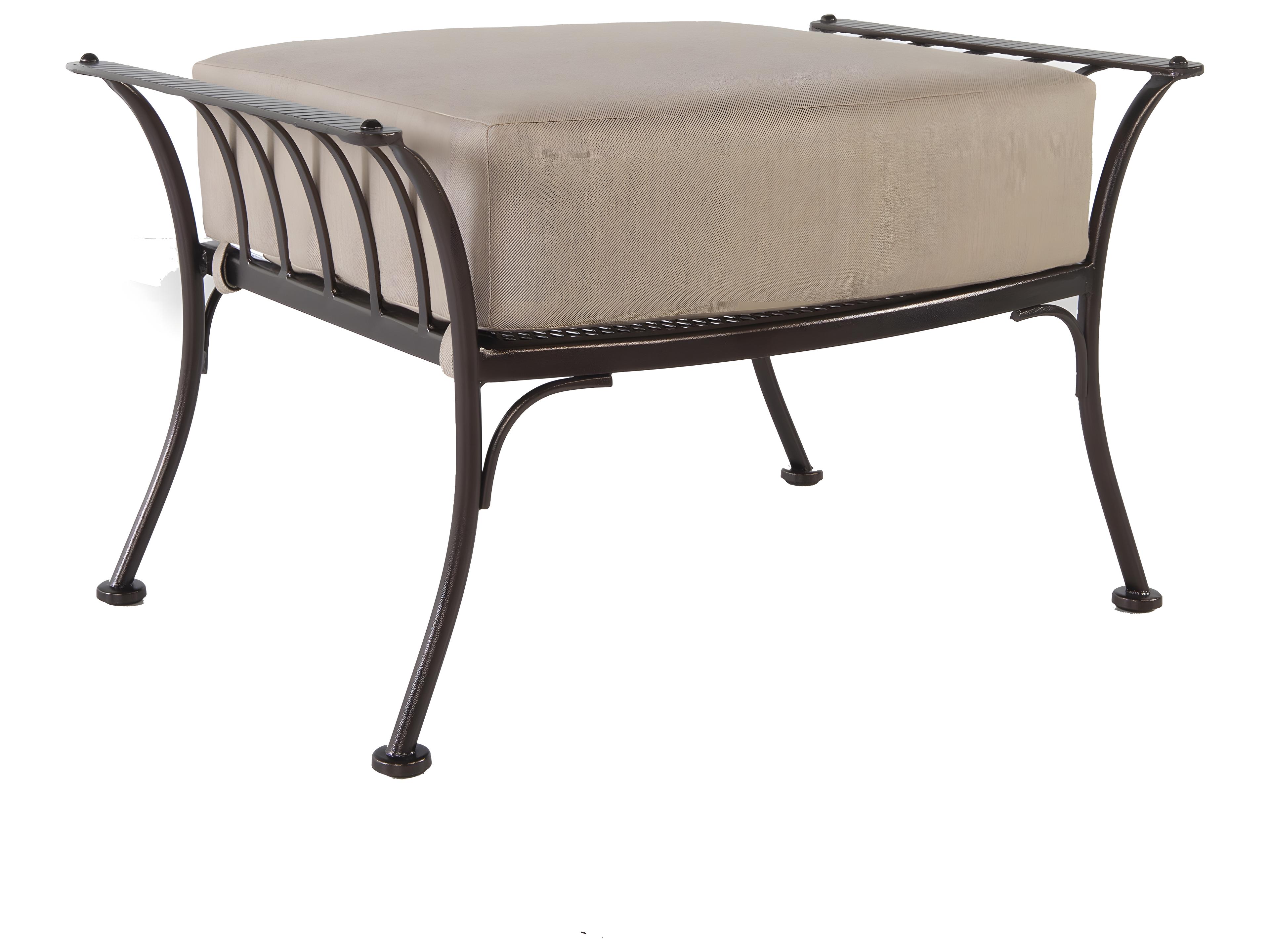 OW Lee Monterra Wrought Iron Urban-Scale Patio Ottoman