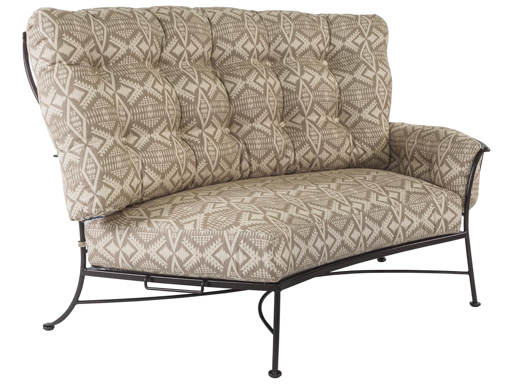 OW Lee Monterra Wrought Iron Sectional Left Lounge Chair