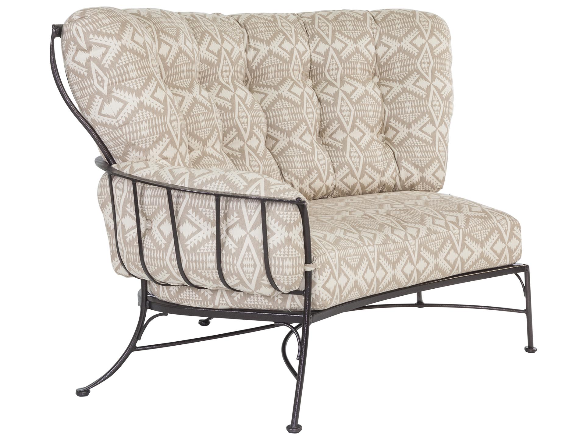 OW Lee Monterra Wrought Iron Sectional Right Lounge Chair