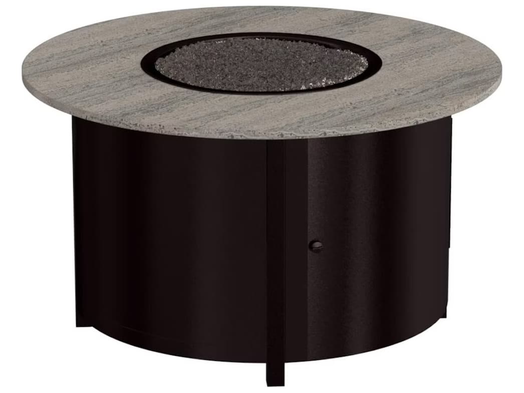 OW Lee Casual Fireside Phoenix Steel Round Chat Height Fire Pit Table