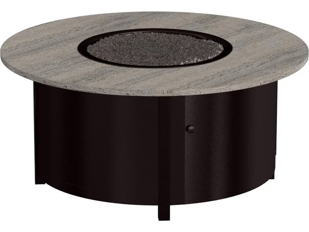 OW Lee Casual Fireside Phoenix Steel Round Occasional Height Fire Pit Table - Electronic Ignition