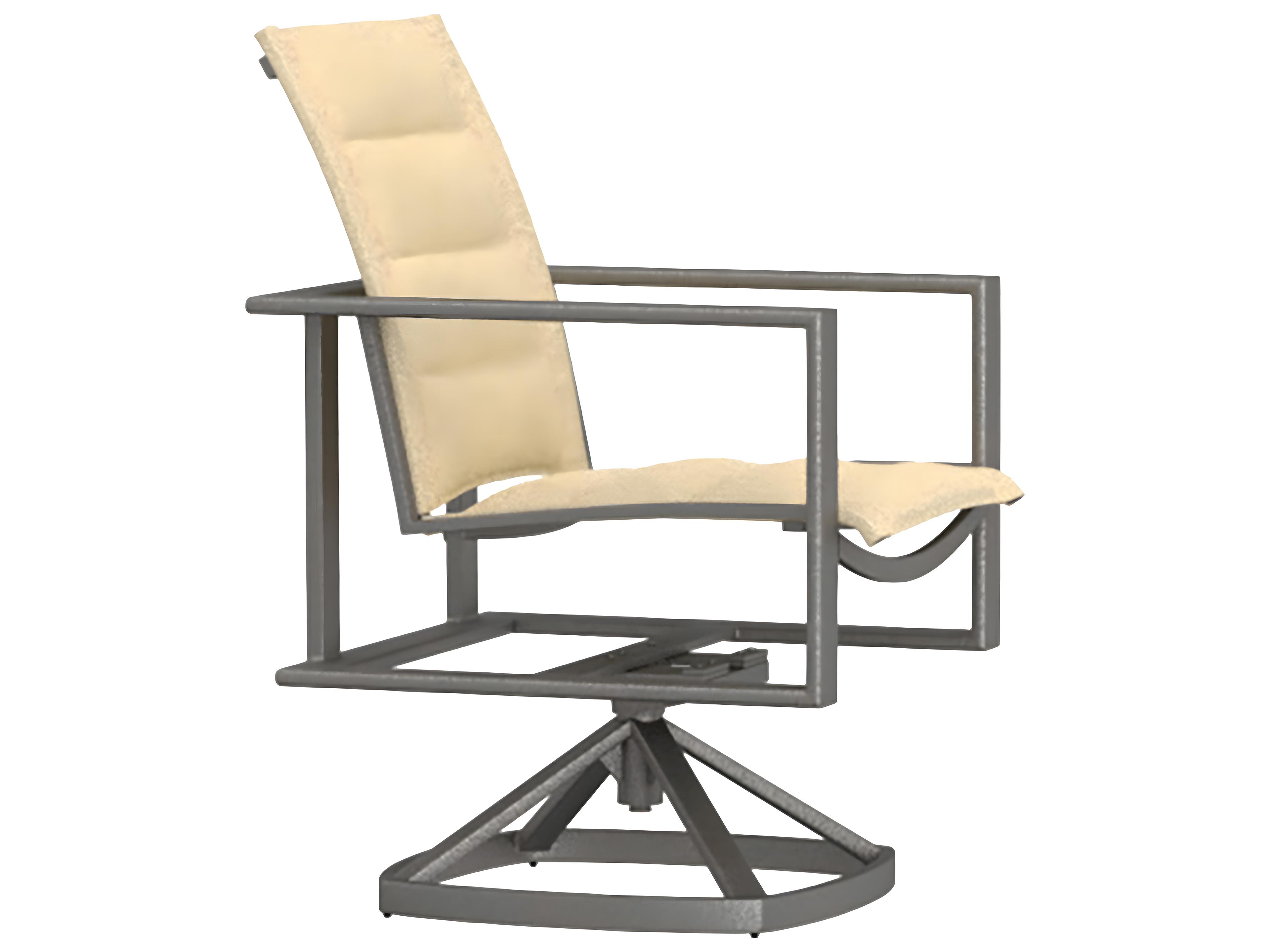 OW Lee Studio Sling Aluminum Swivel Rocker Outdoor Dining Arm Chair