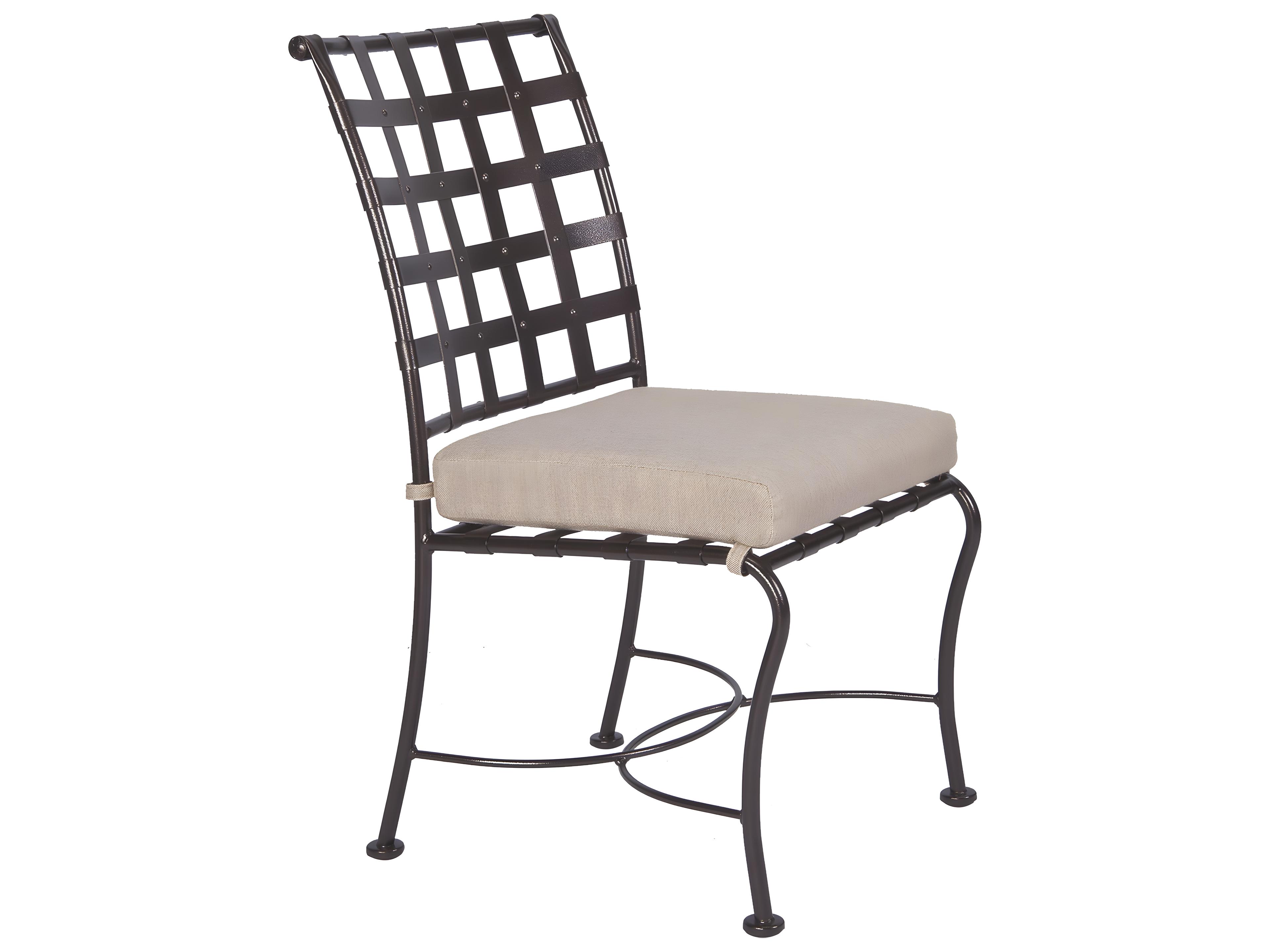 OW Lee Classico Wrought Iron Outdoor Dining Side Chair