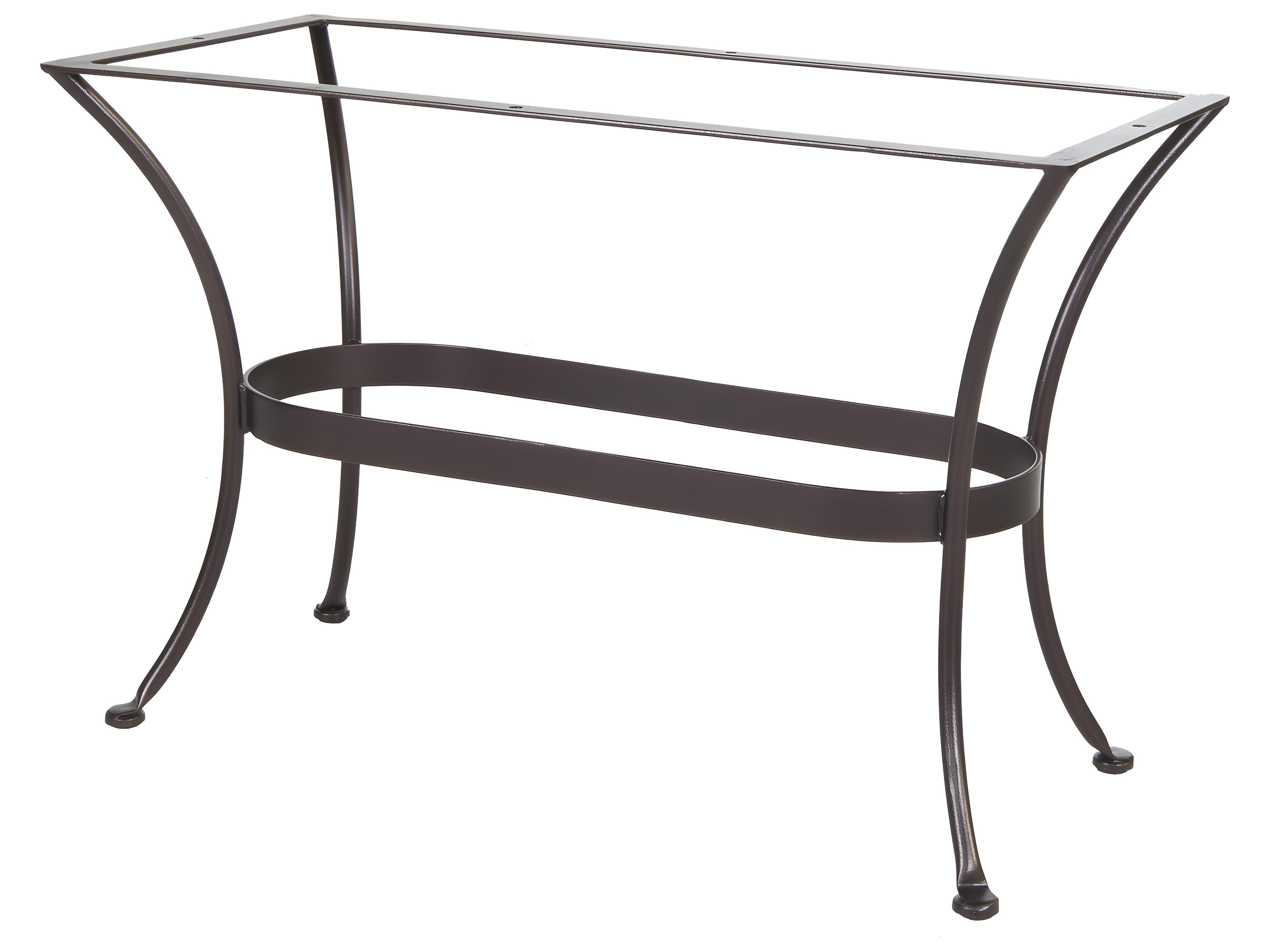 OW Lee Standard Table Base Wrought Iron Rectangular