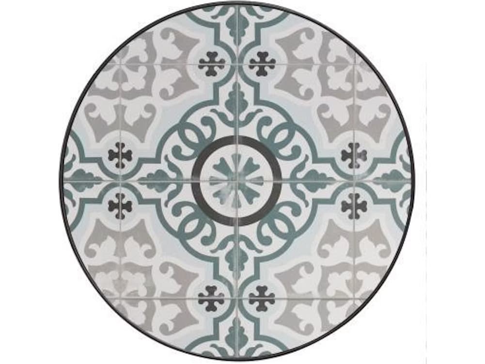 OW Lee Valencia Porcelain Round Table Top with Aluminum Rim