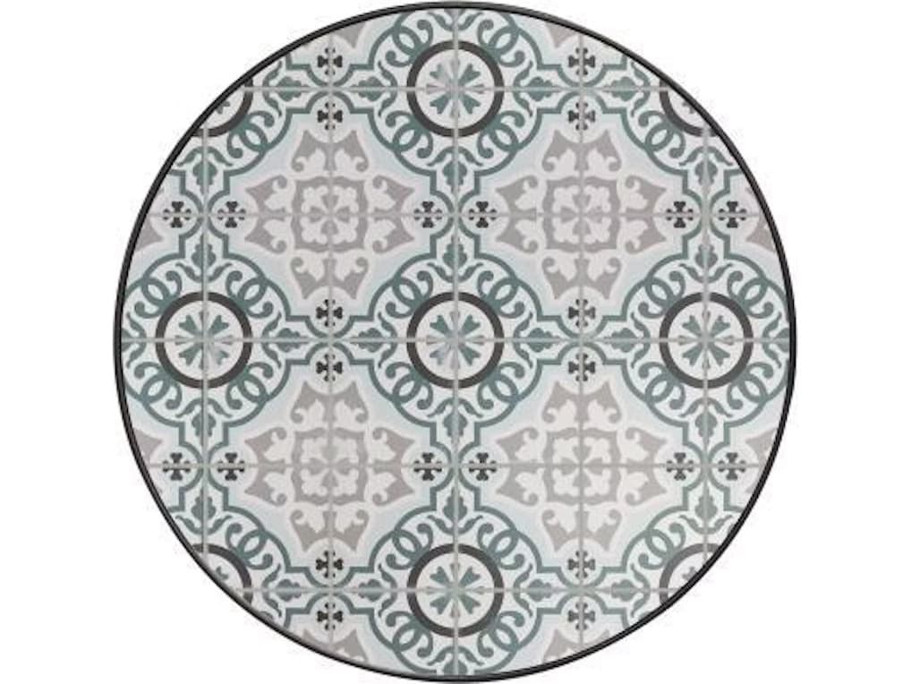 OW Lee Valencia Porcelain Round Table Top with Aluminum Rim