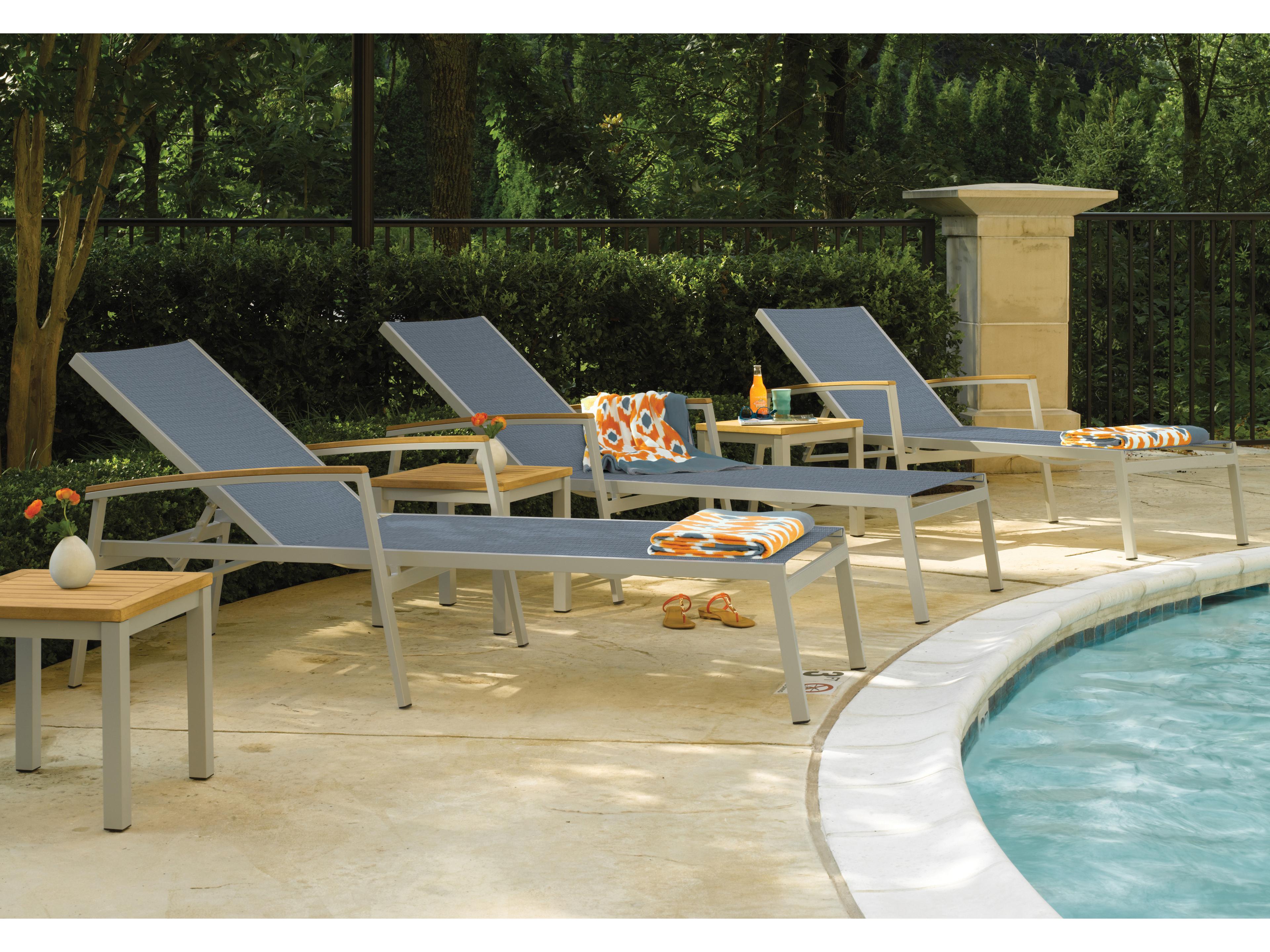 Oxford Garden Travira Aluminum Flint 8 Piece Patio Lounge Set with Titanium Slings