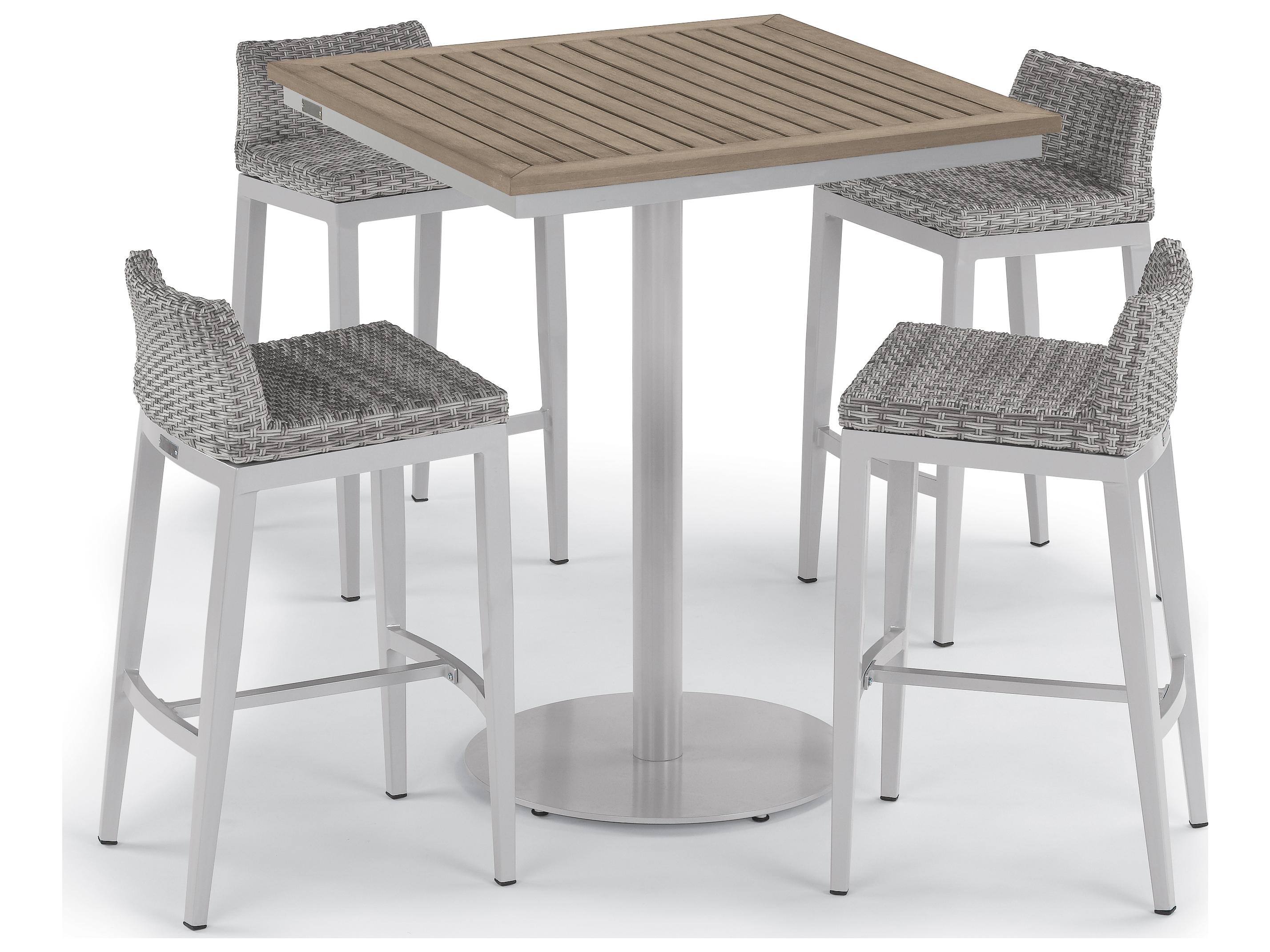 Oxford Garden Travira Wicker 5 Piece Bar Set