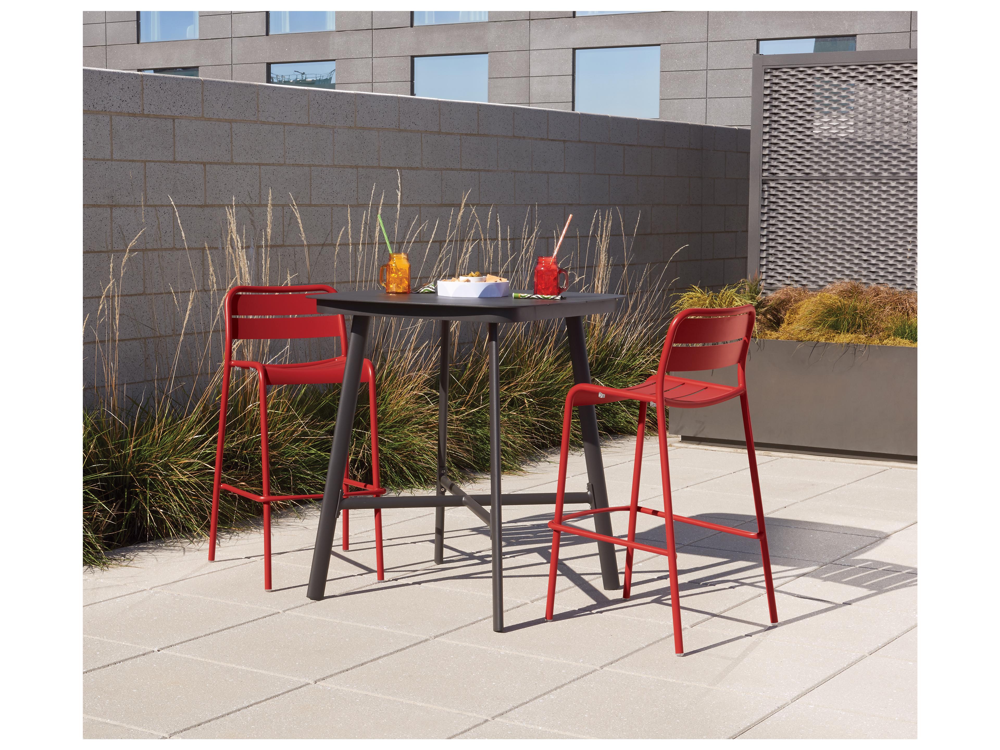 Oxford Garden Kapri Aluminum Carbon/Venetian 3 Piece Bar Set