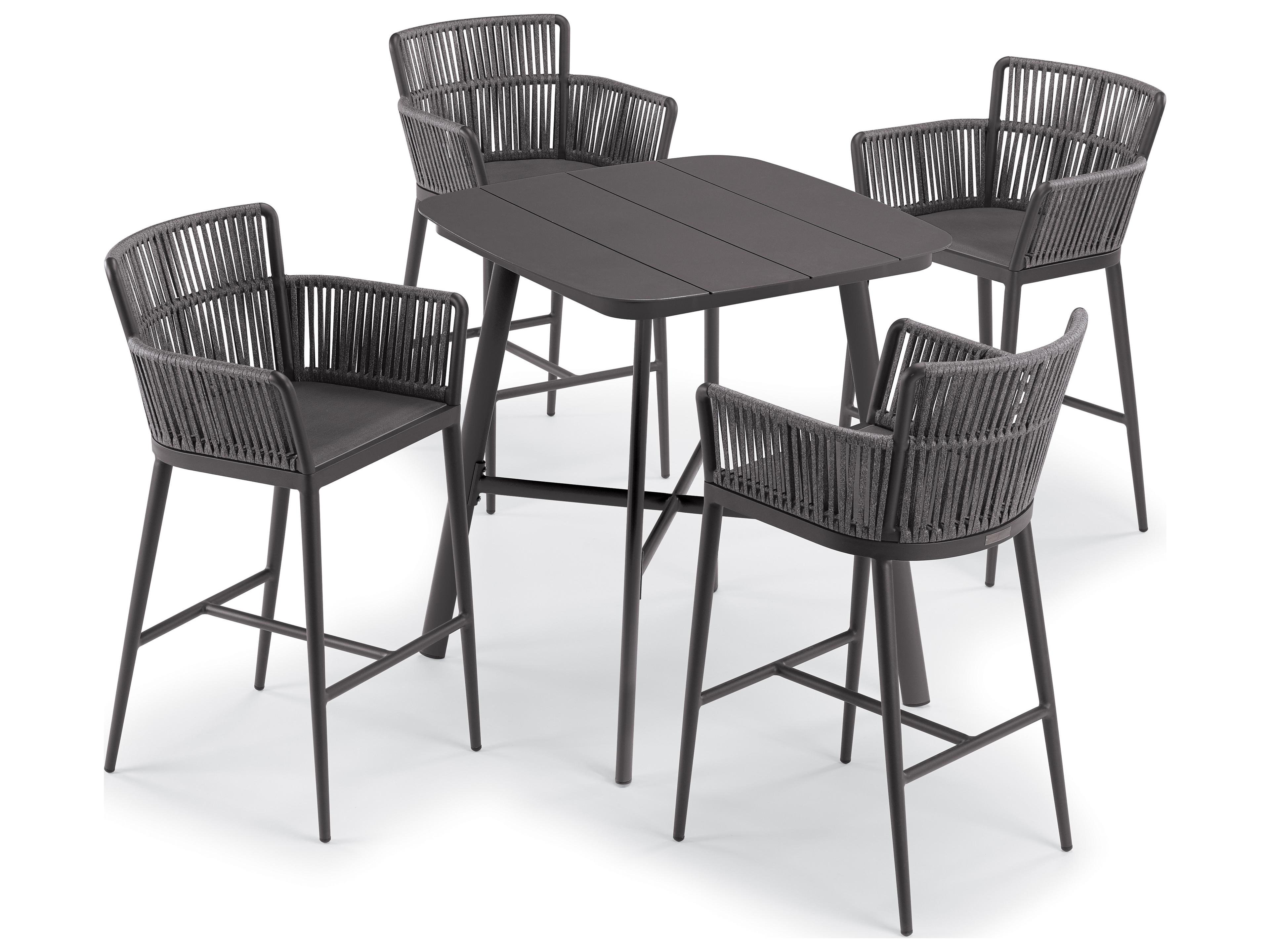 Oxford Garden Nette Aluminum Carbon 5 Piece Bar Set