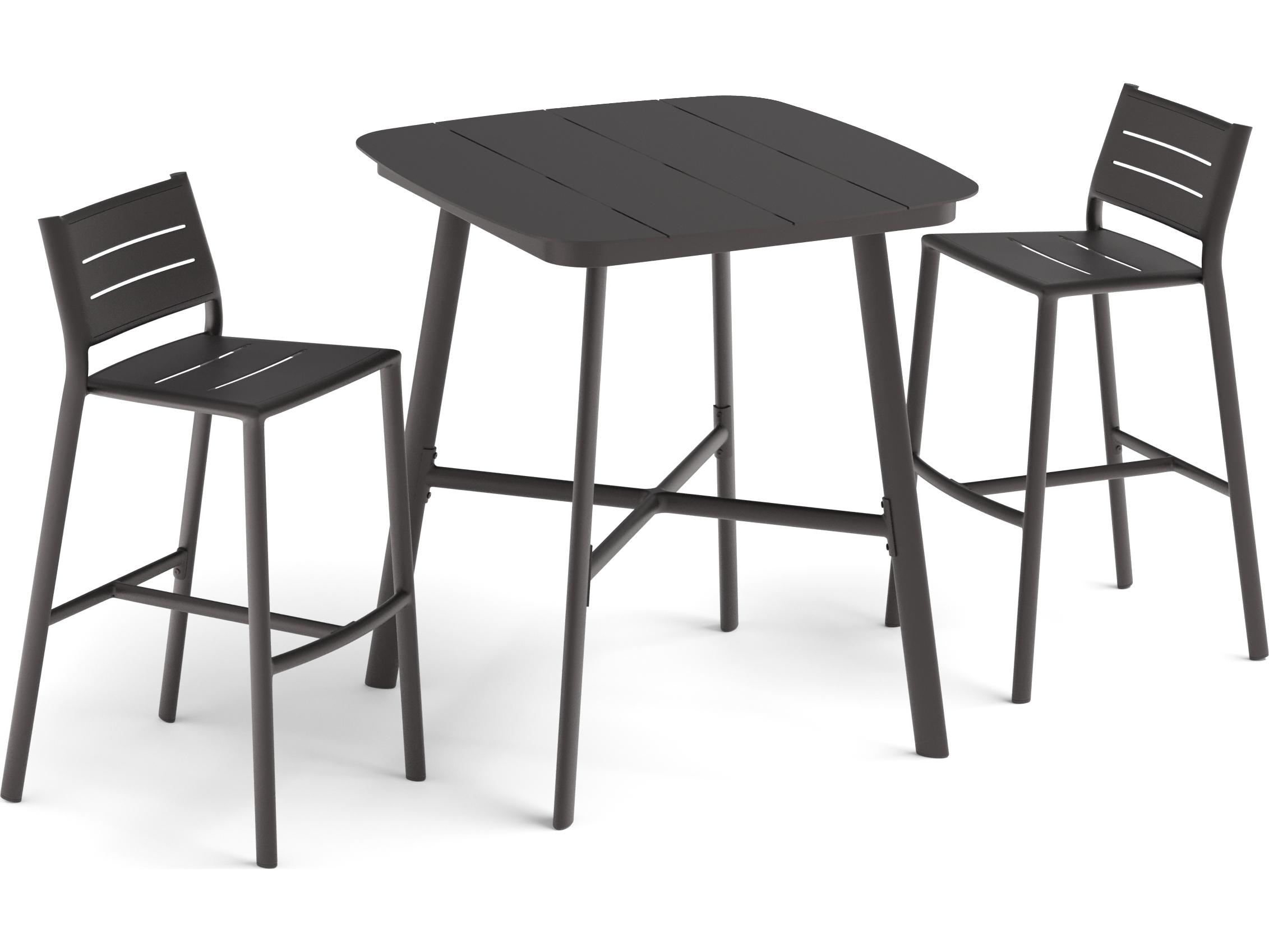 Oxford Garden Eiland Aluminum Carbon 3 Piece Bar Set