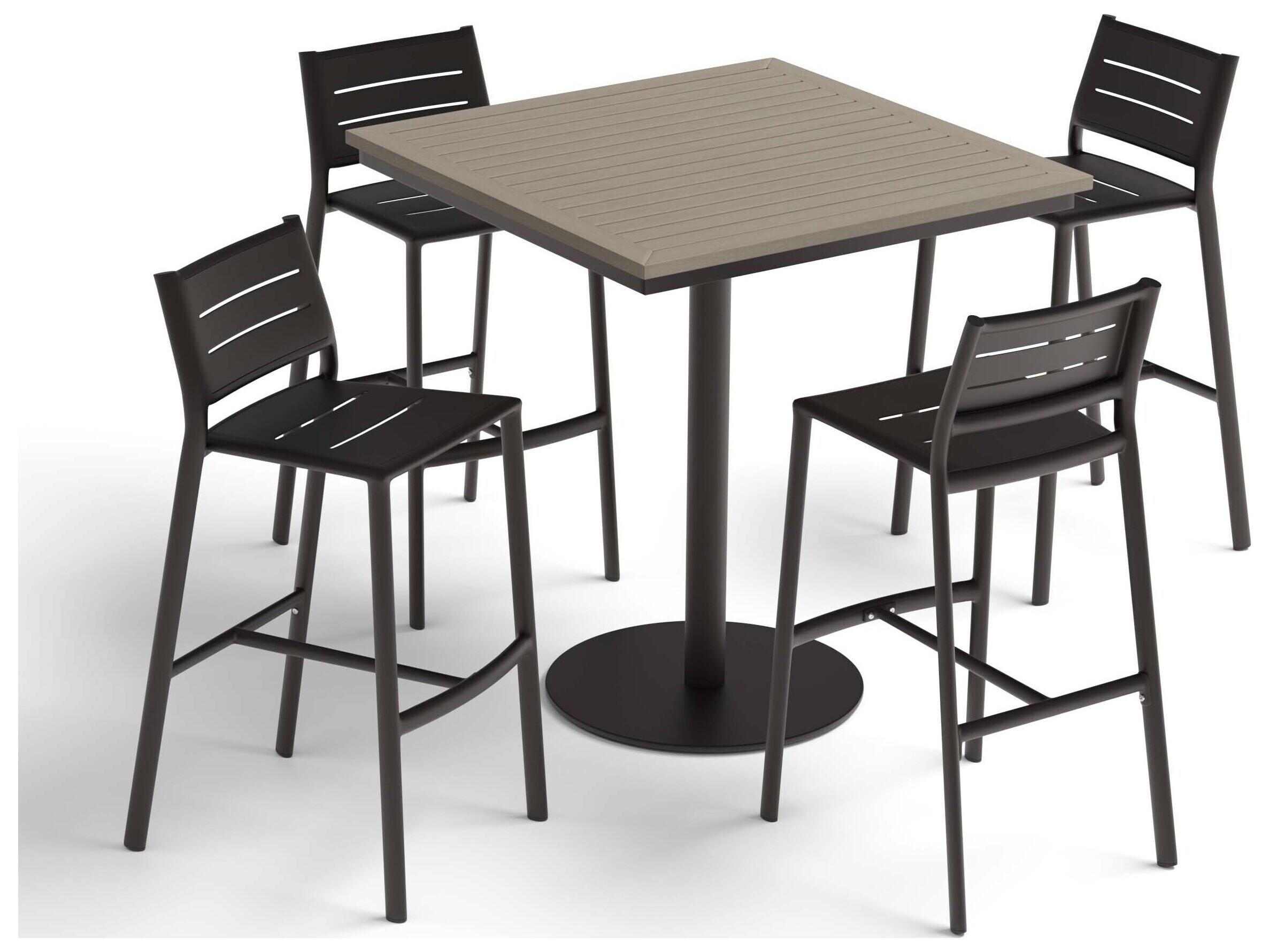 Oxford Garden Eiland Aluminum Carbon 5 Piece Bar Set
