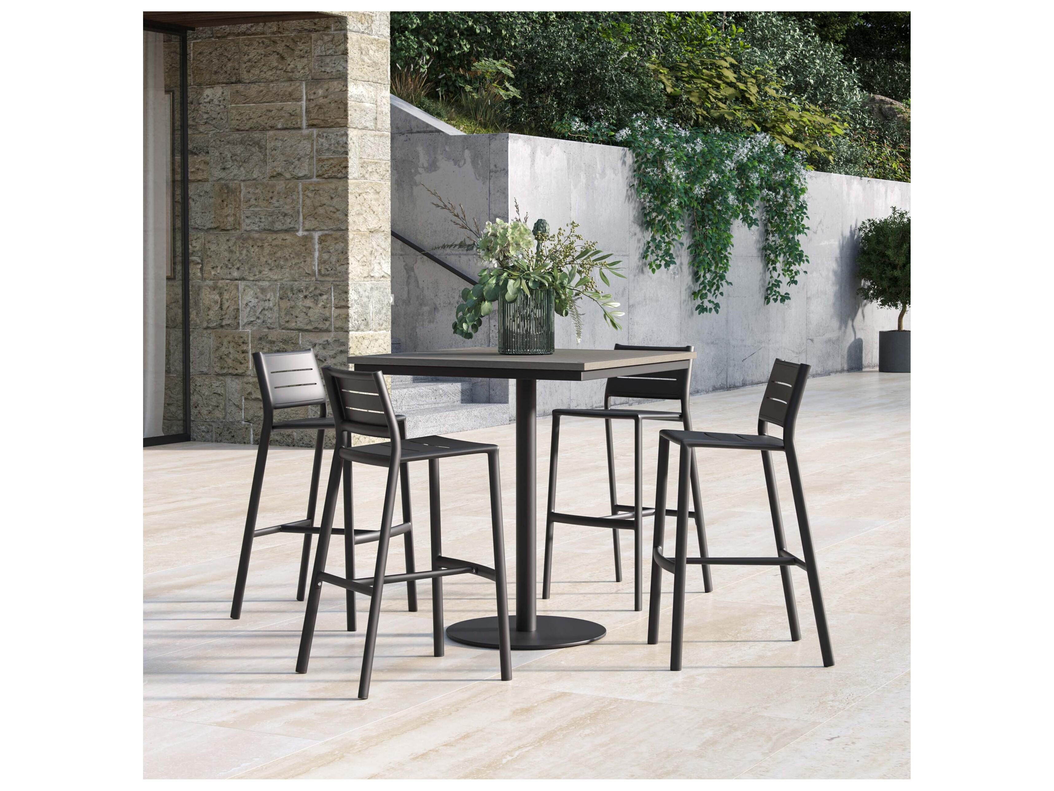 Oxford Garden Eiland Aluminum Carbon 5 Piece Bar Set