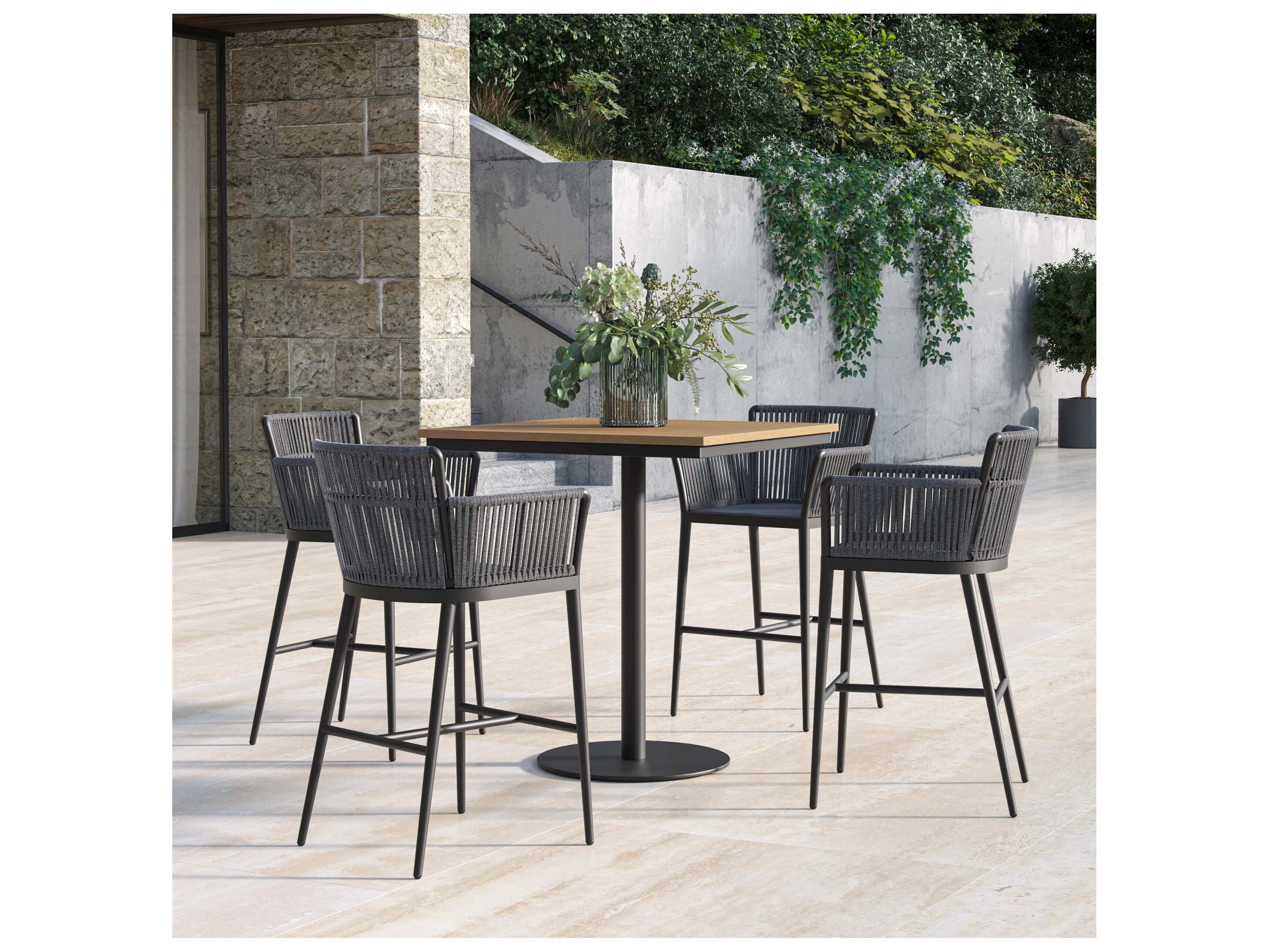 Oxford Garden Nette Aluminum Carbon 5 Piece Bar Set