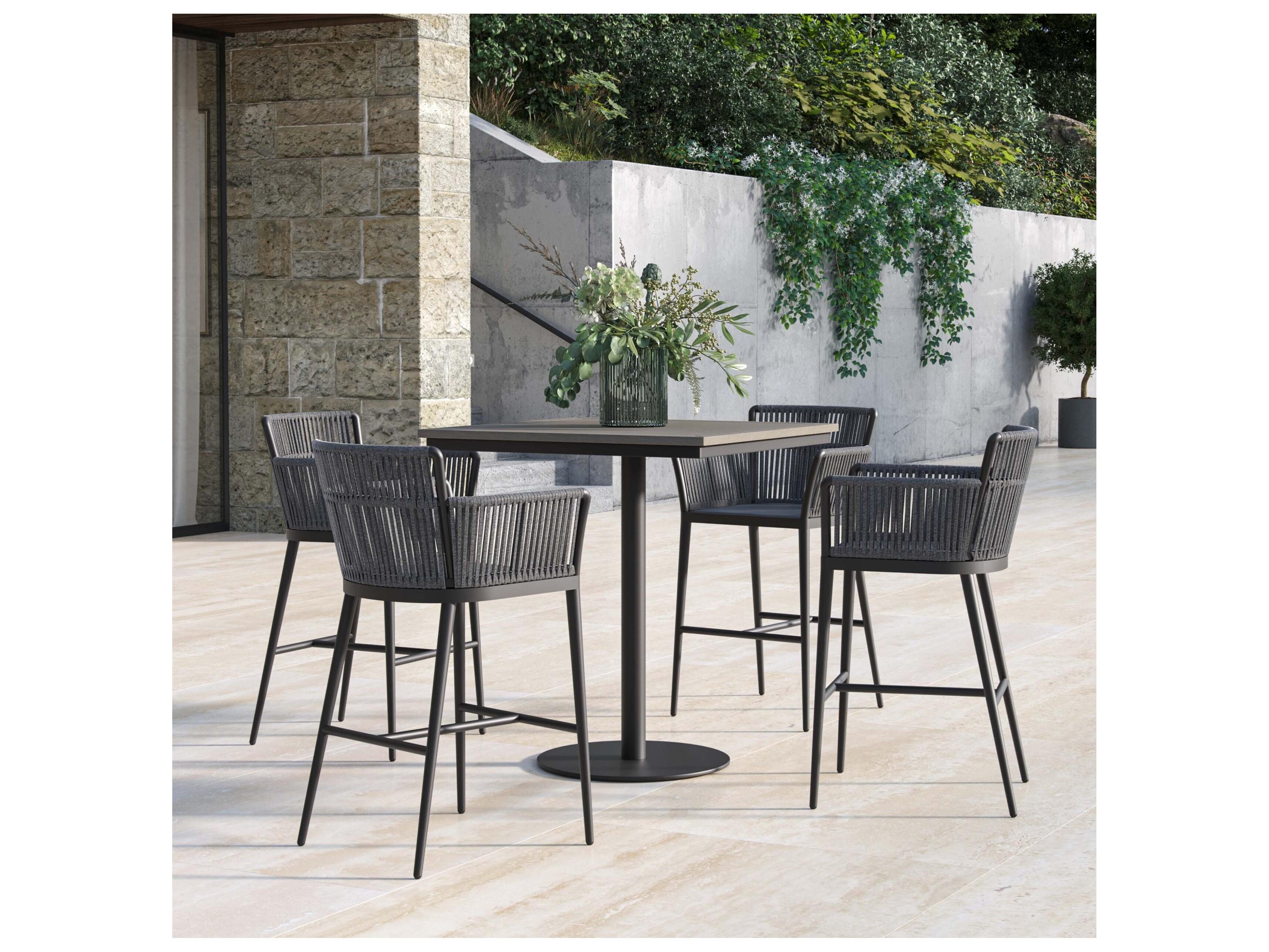 Oxford Garden Nette Aluminum Carbon 5 Piece Bar Set