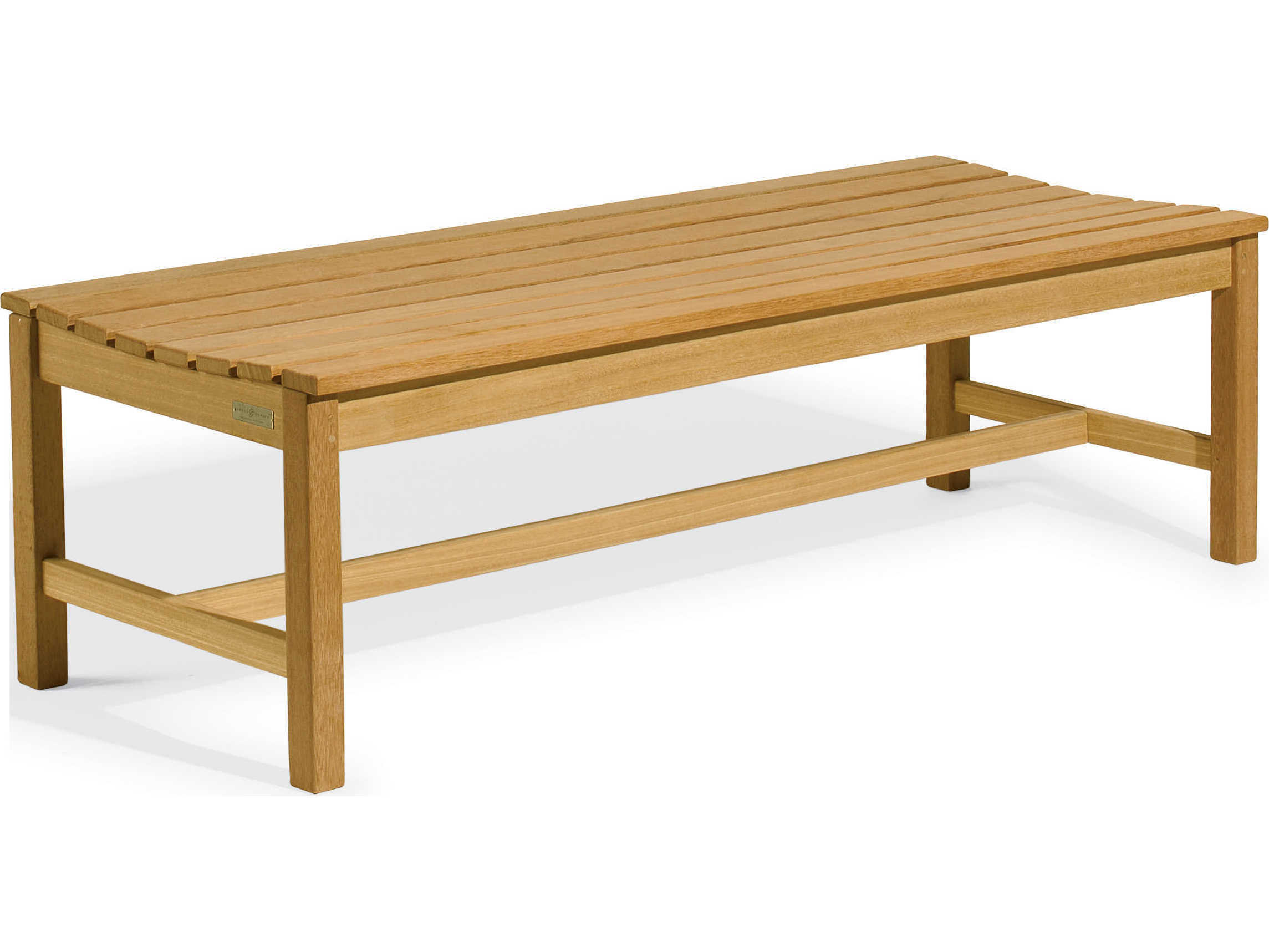 Oxford Garden Oxford Teak Natural Backless Patio Bench