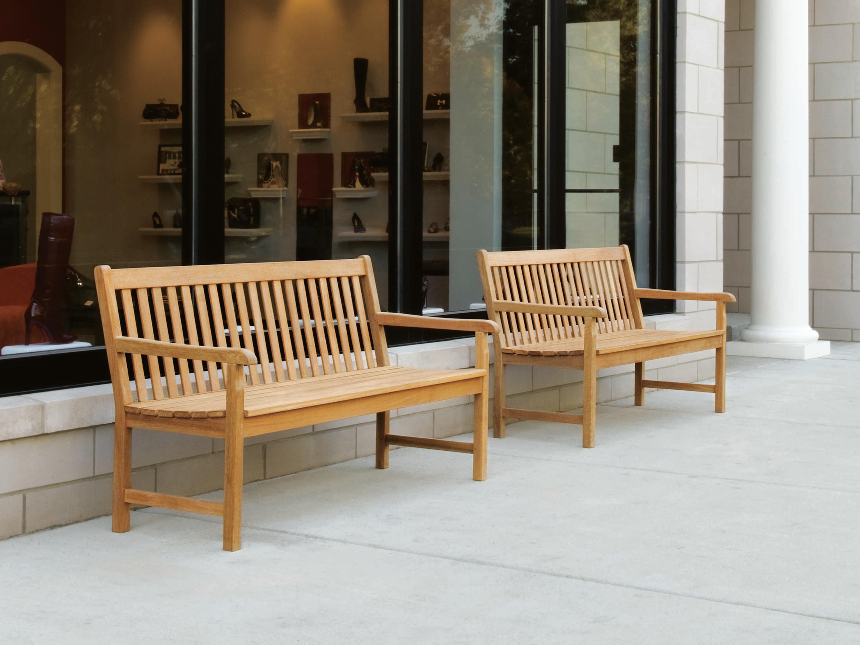 Oxford Garden Classic Teak Natural Outdoor Patio Bench